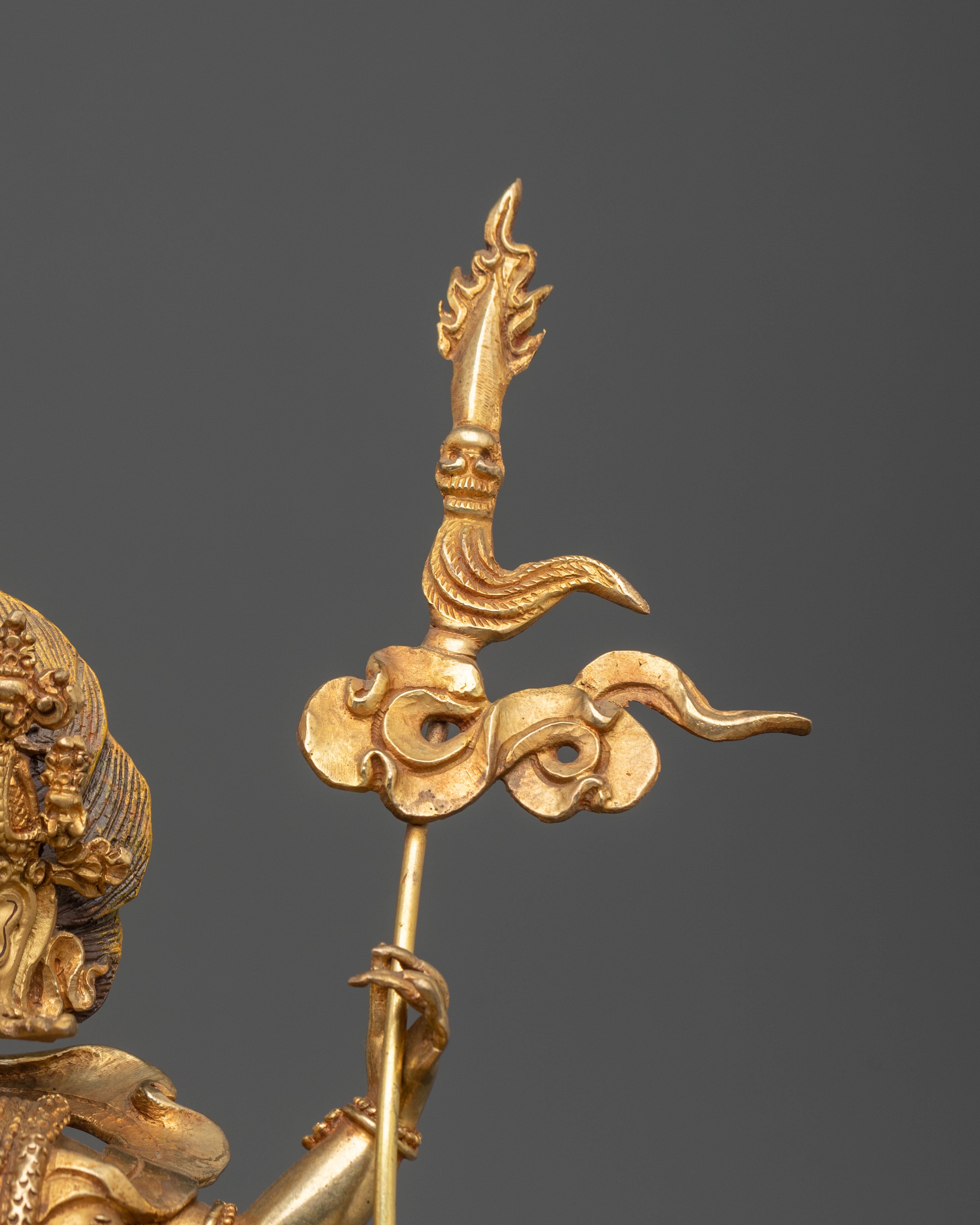 Chaturbhuja Mahakala Sculpture | Tibetan Protector Figurine