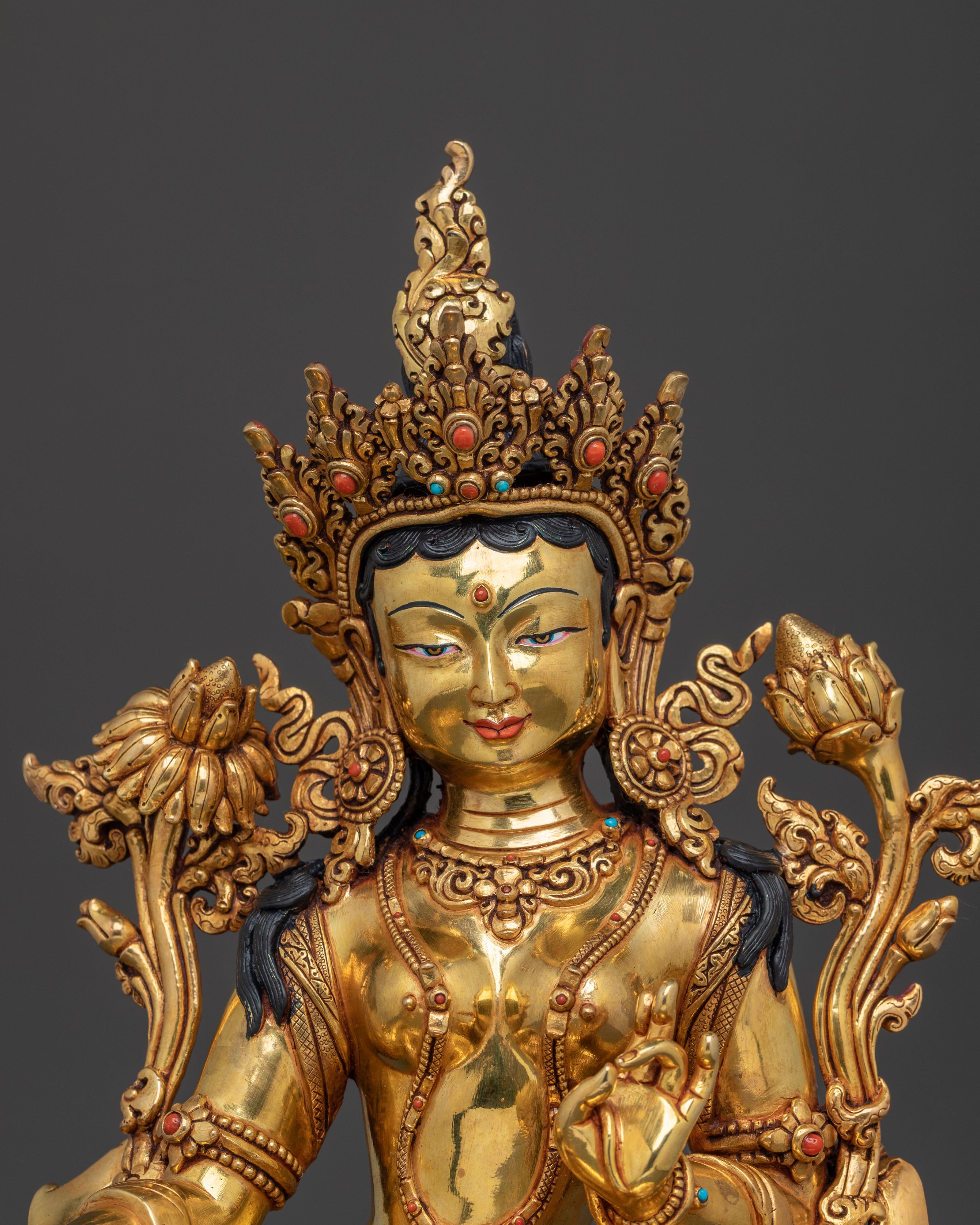 Green Tara Statue for Spiritual Decor | Goddess of Compassion