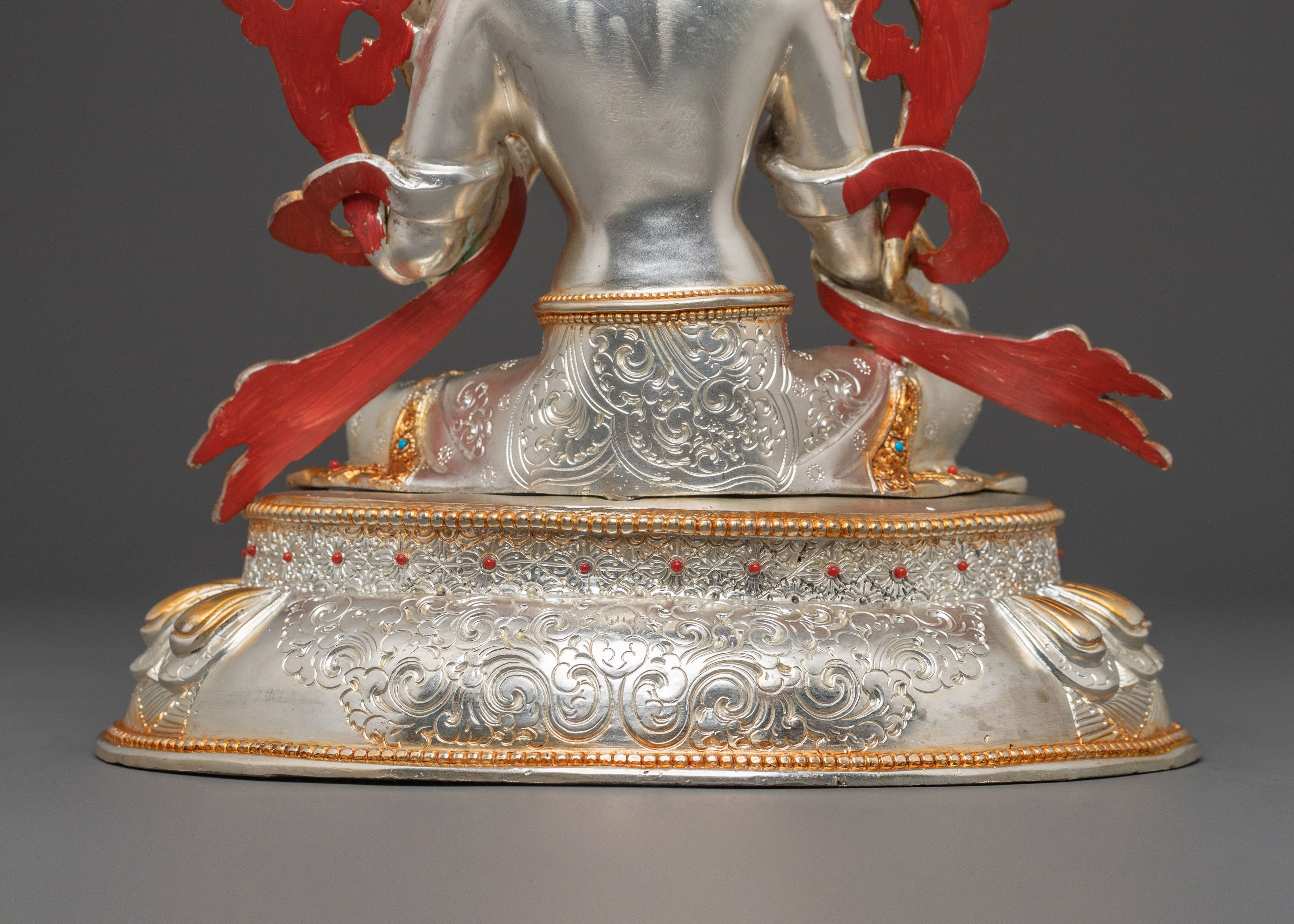 Green Tara Statue – Serene Copper Sculpture