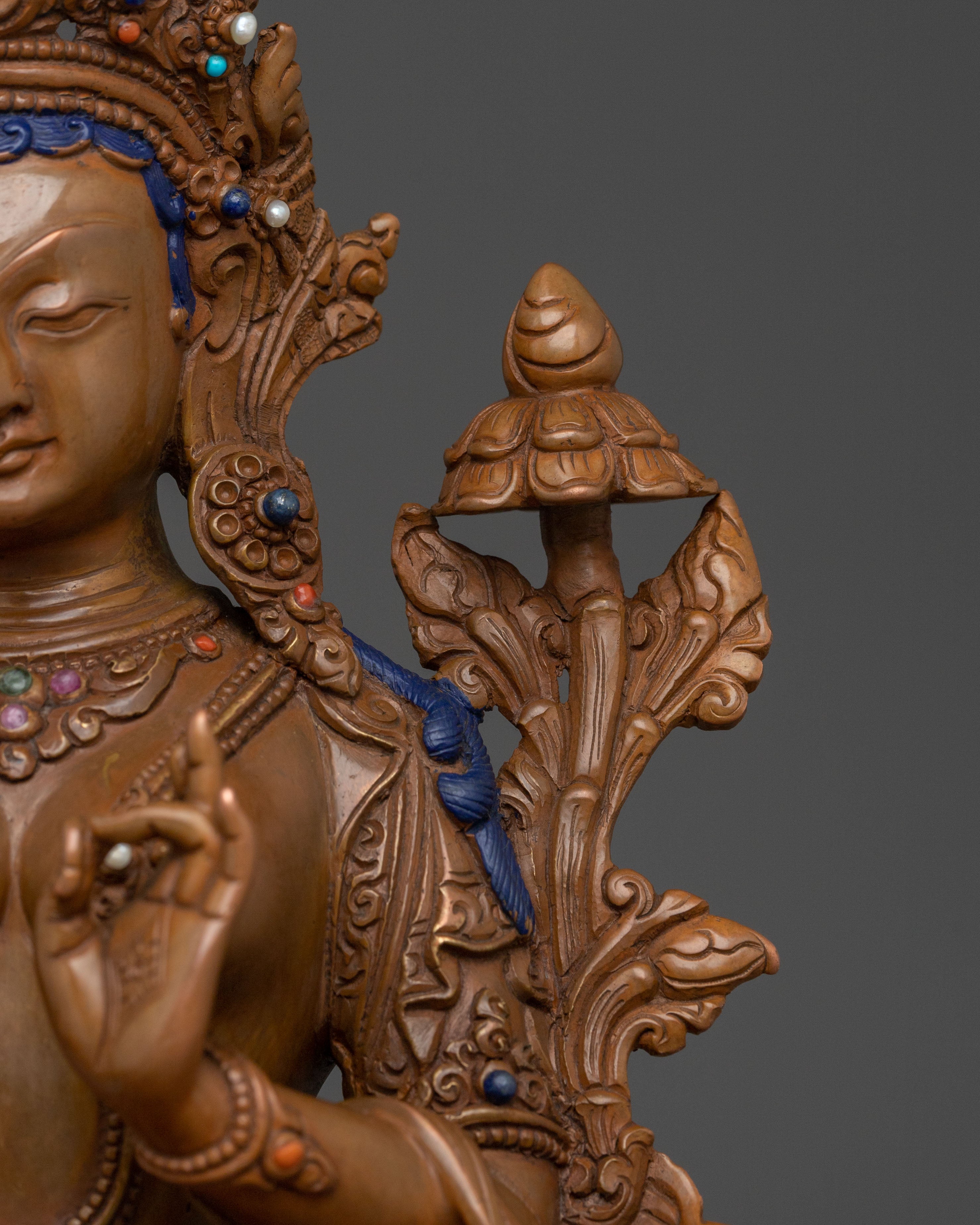 Tibetan Buddhism Green Tara Figurine | Altar Home Decor