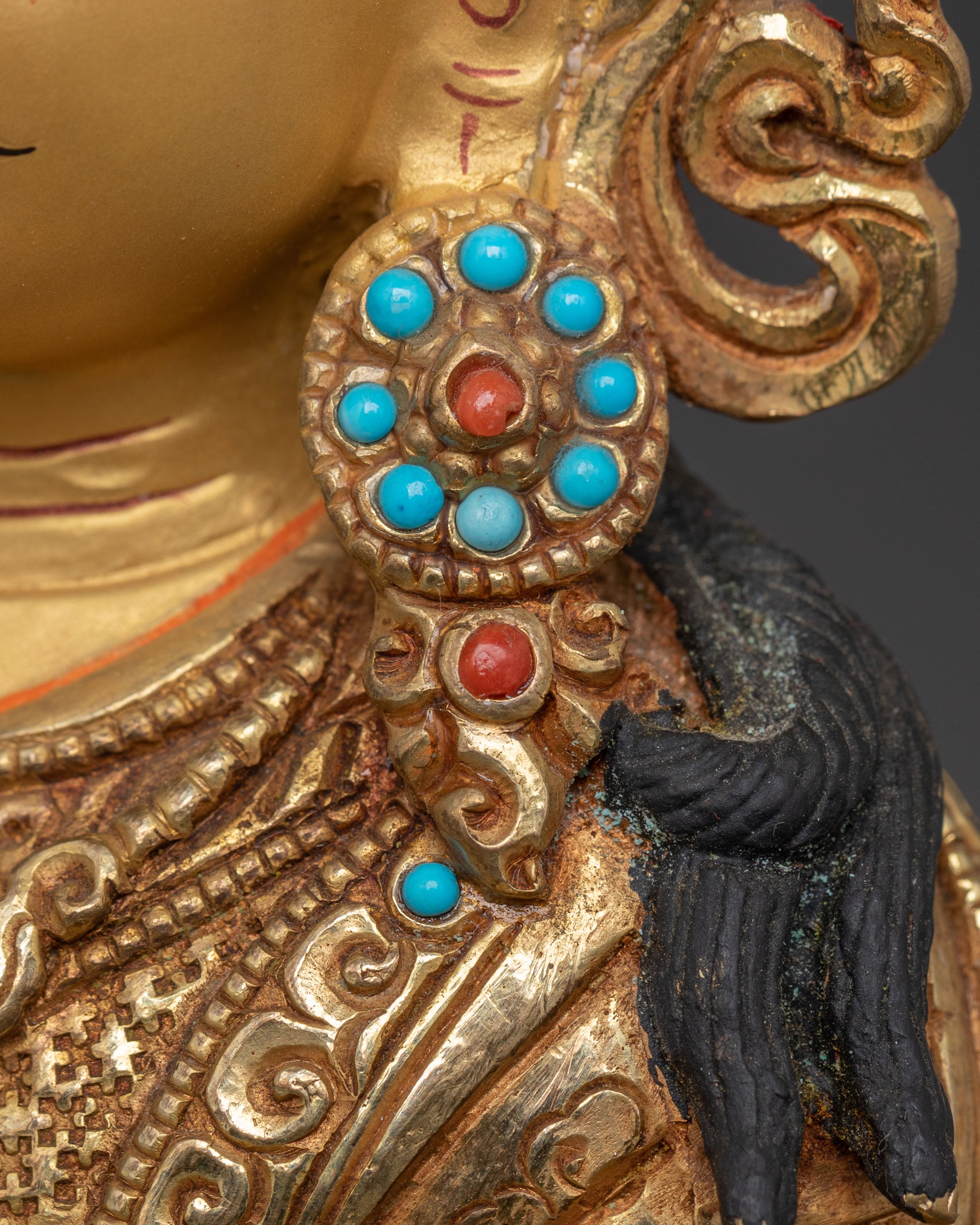 Guru Rinpoche Blessing Statue | Handcrafted 24K Gold Gilded