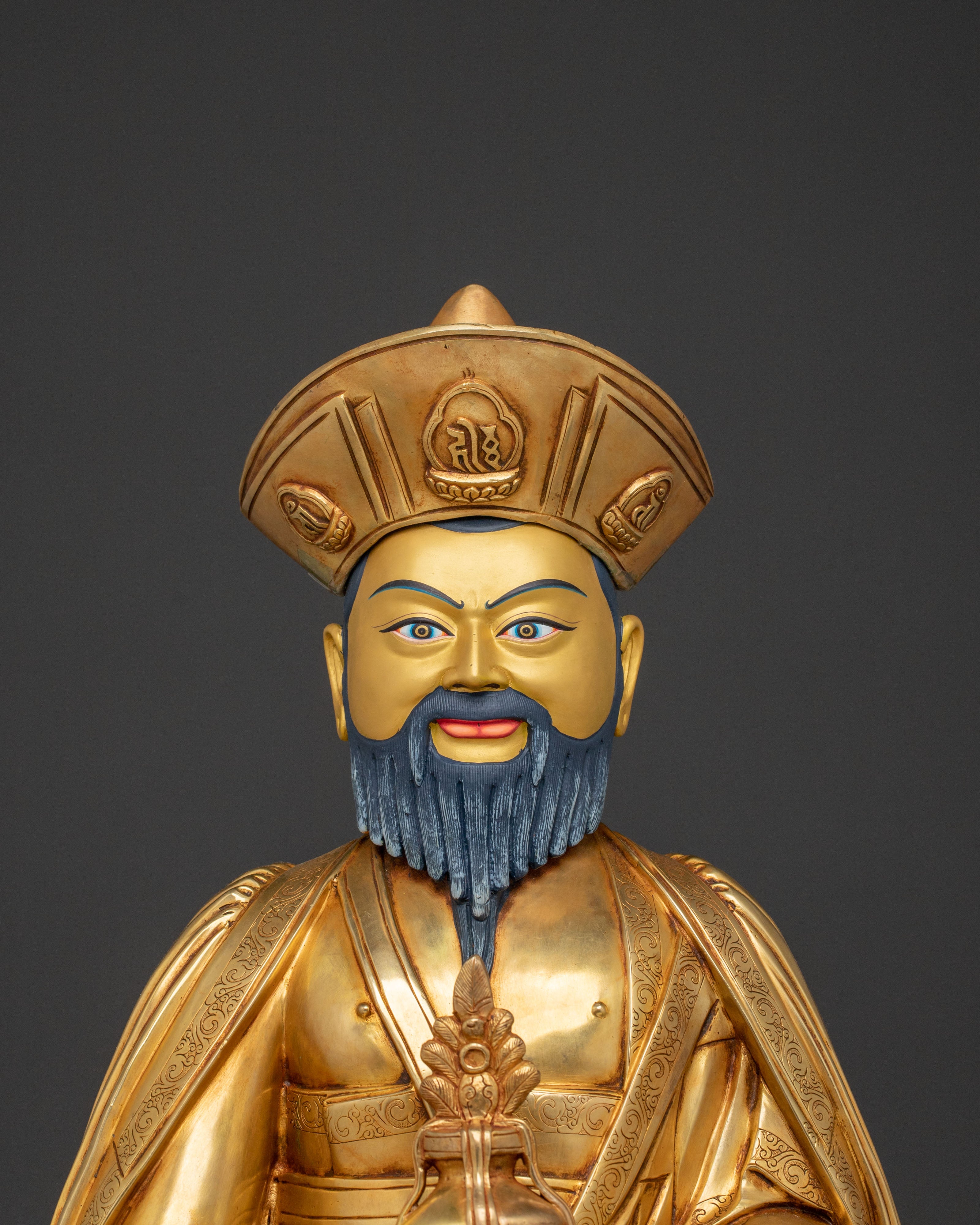 Guru Shapdum Figurine | 24K Gold Gilded Altar Decor