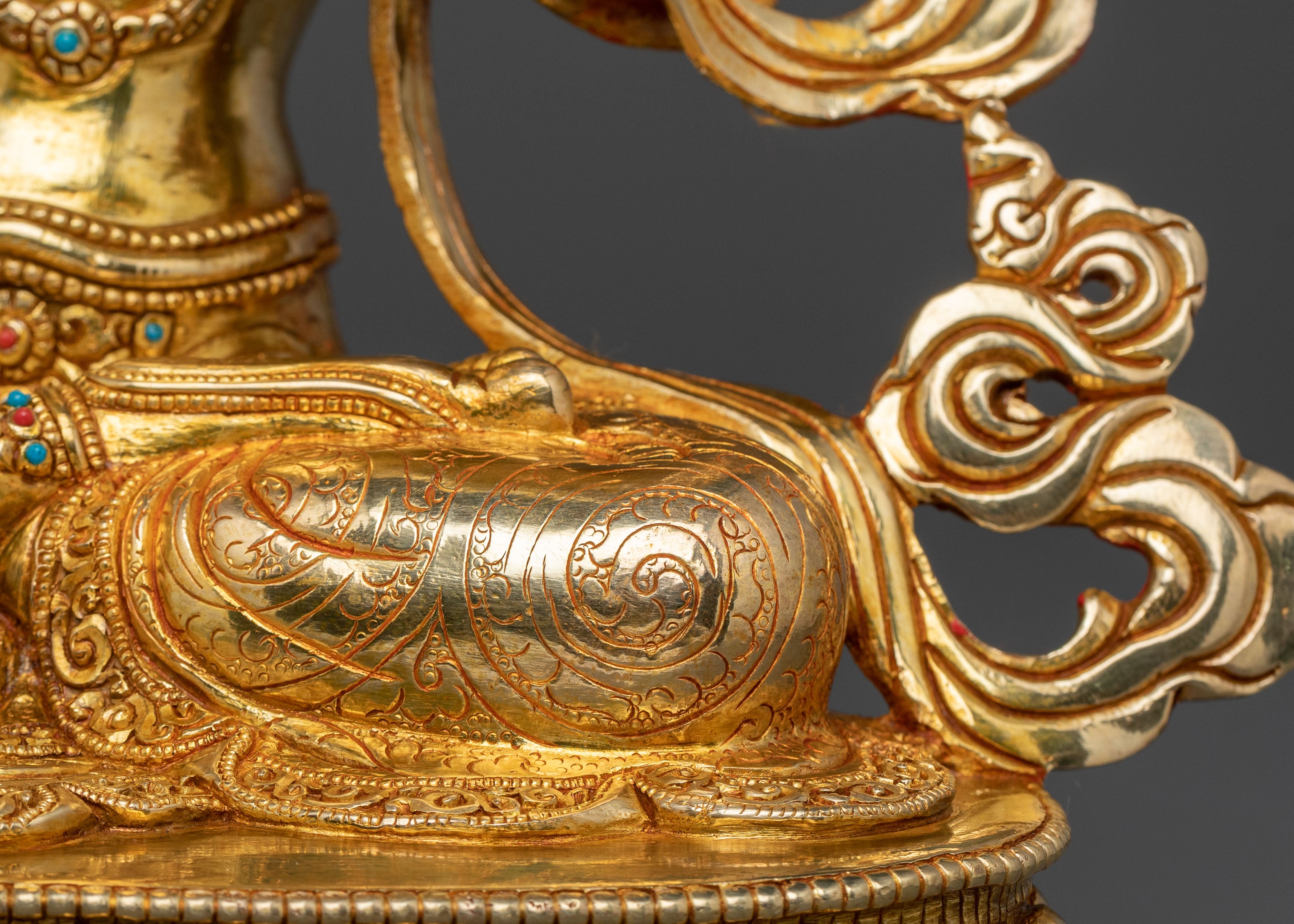 White Tara Sacred Statue: Handcrafted Himalayan Golden Statue