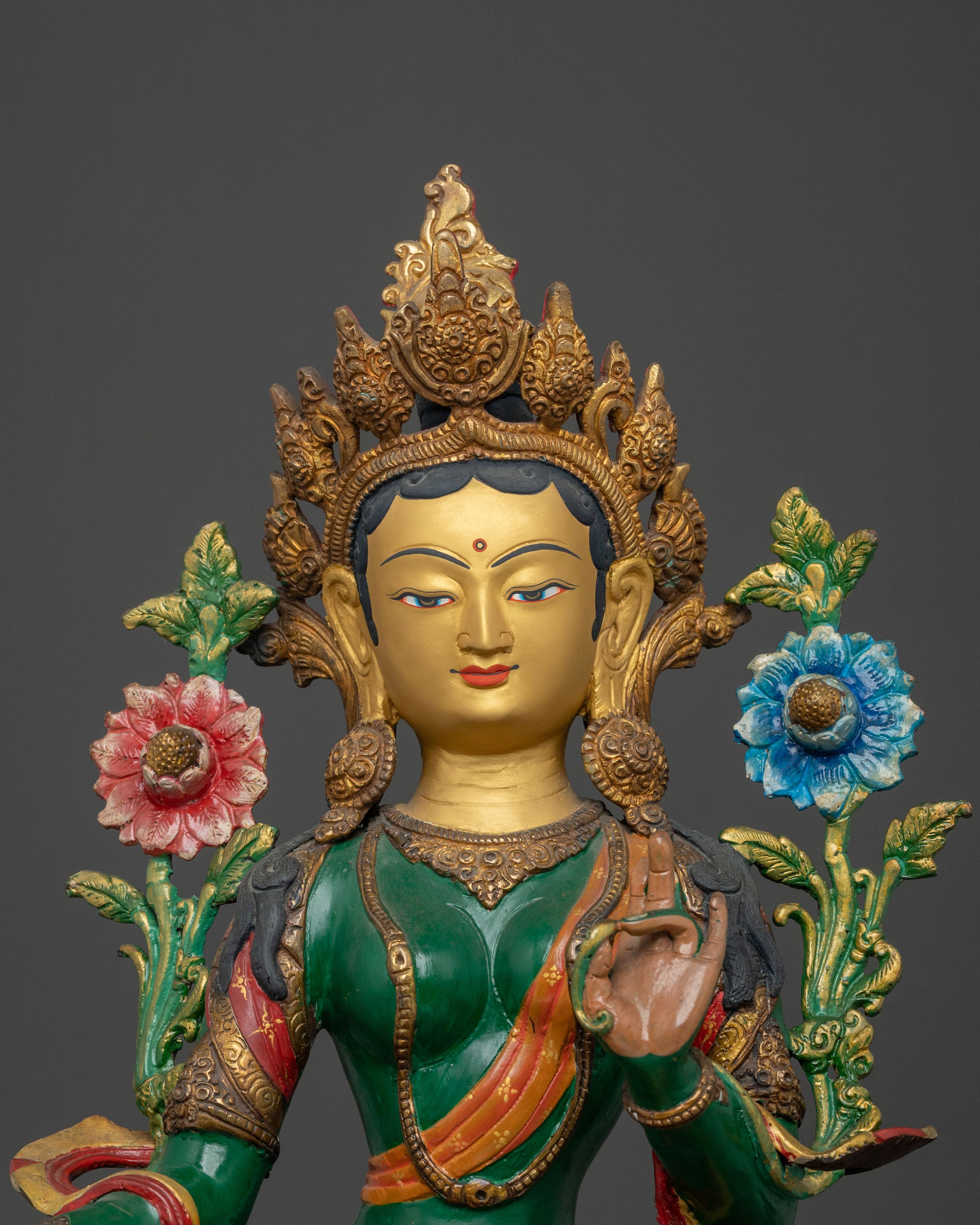Green Tara Peaceful Figurine | Goddess of Compassion