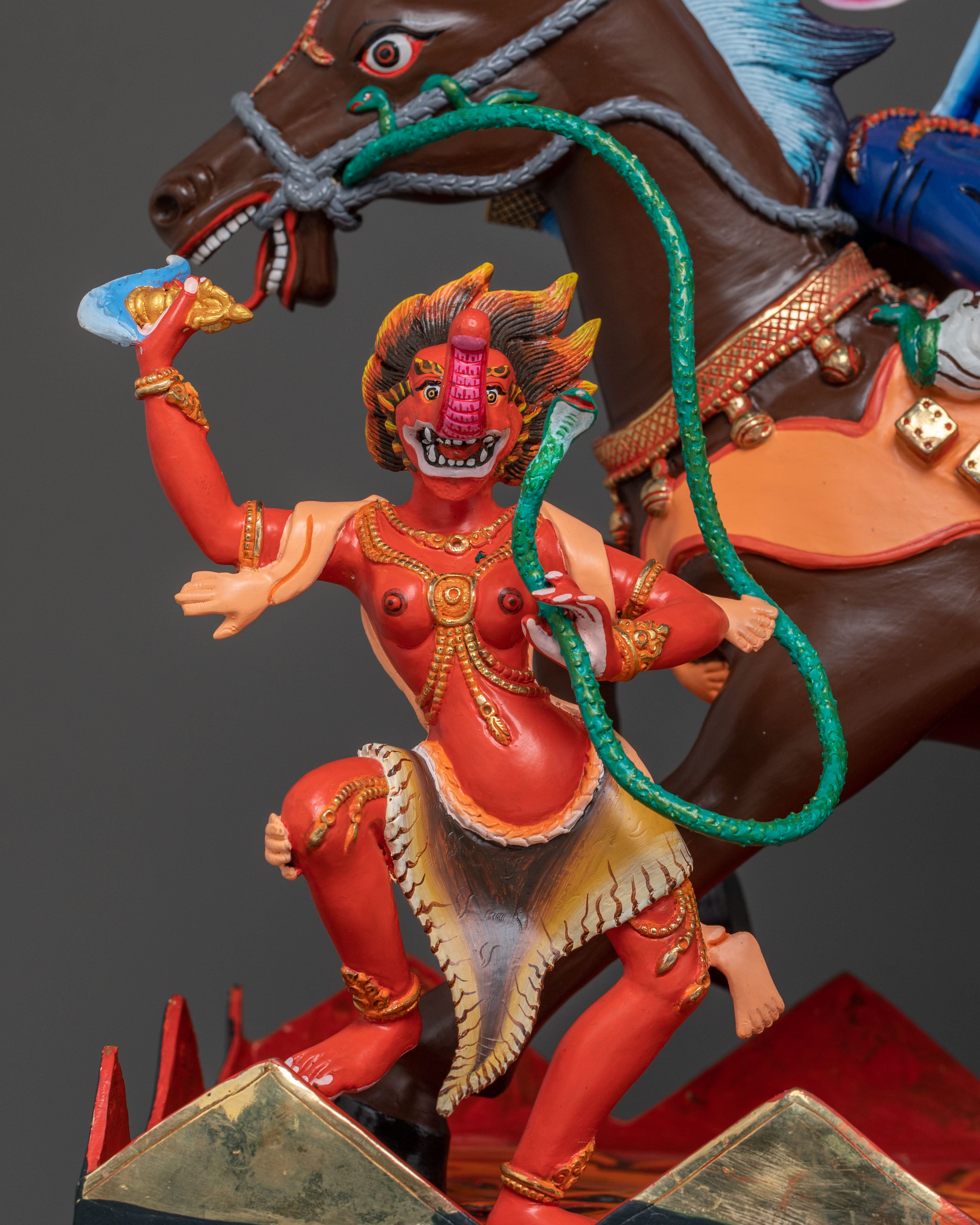 Palden Lhamo Statue: Buddhist Protector of Wisdom & Courage
