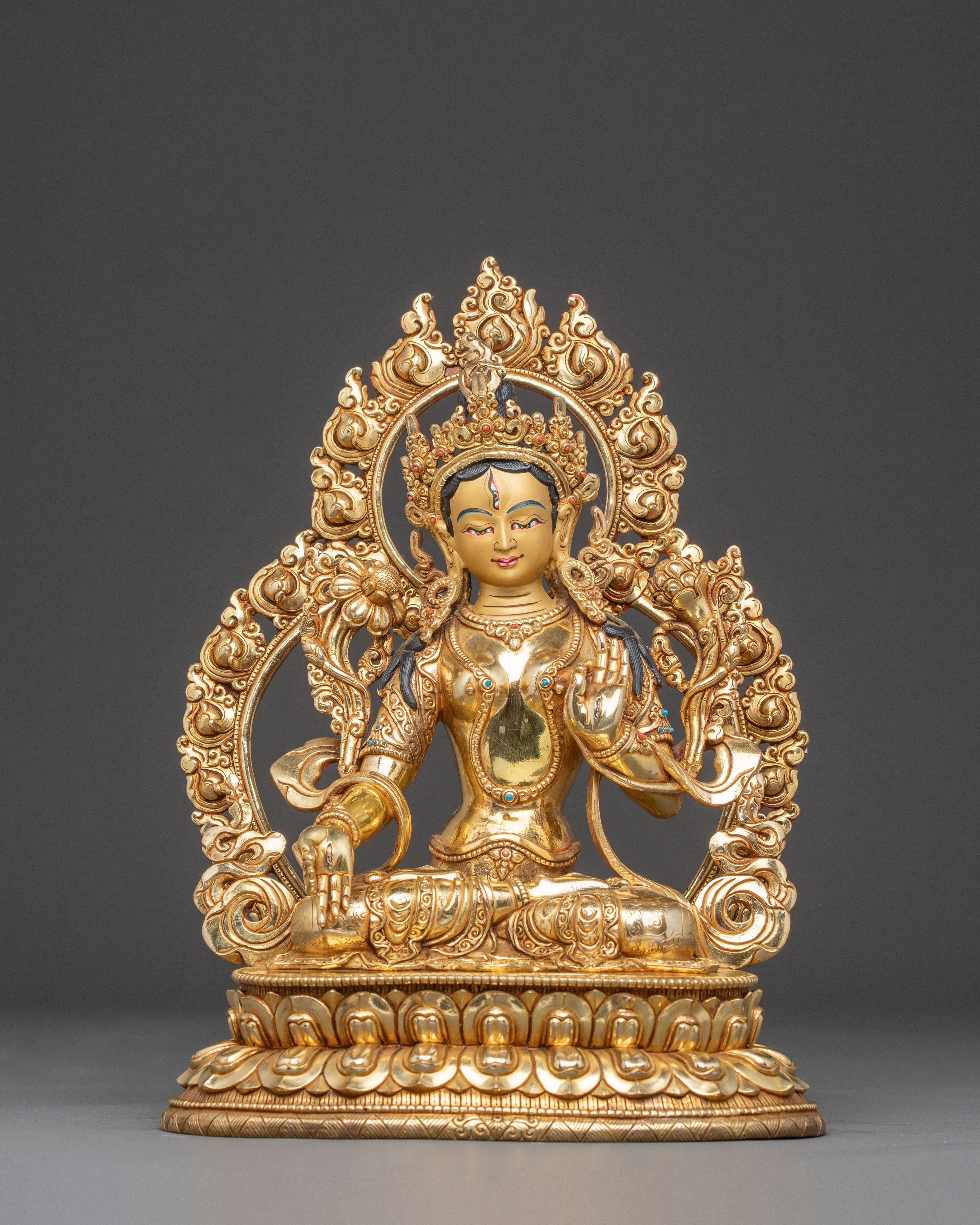 White Tara Handmade Copper Statue