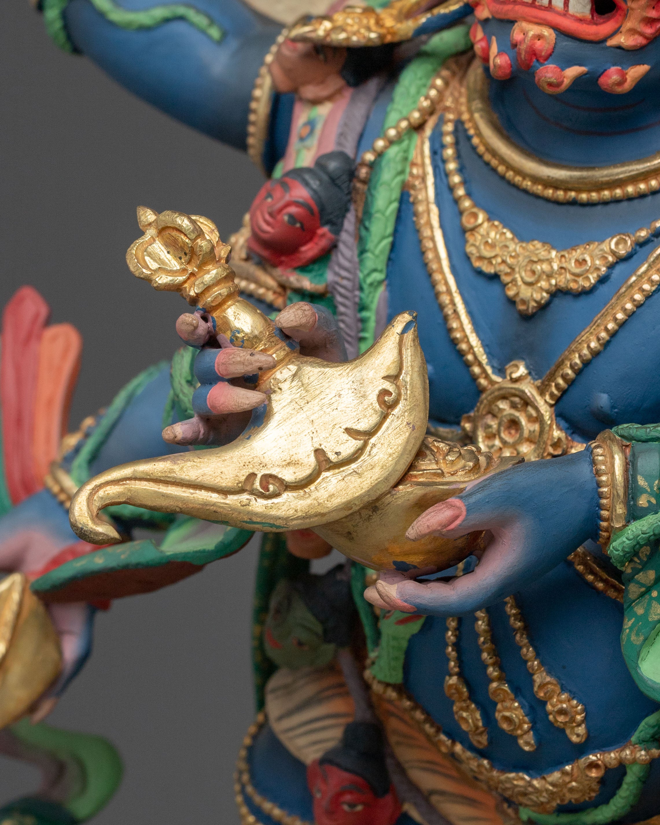 Six Armed Mahakala Spiritual Figurine | Home Decor