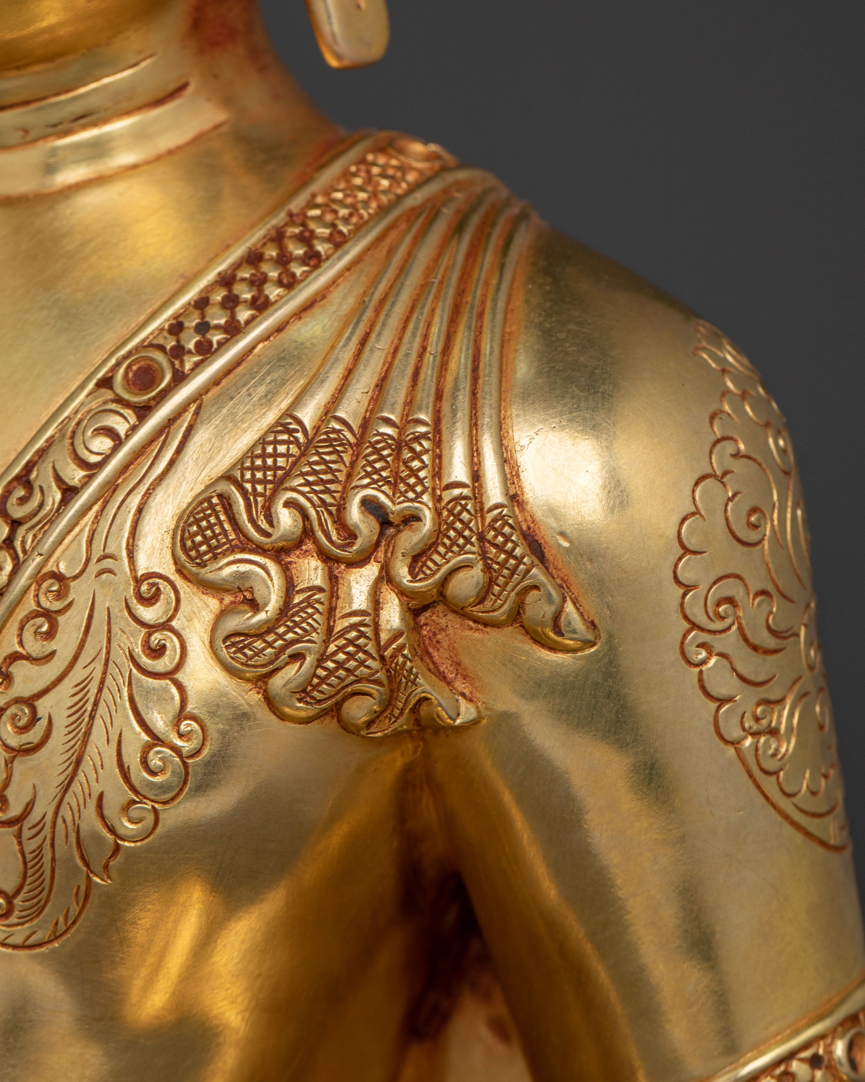 Shakyamuni Buddha Statue | 24K Gold Gilded Artistry