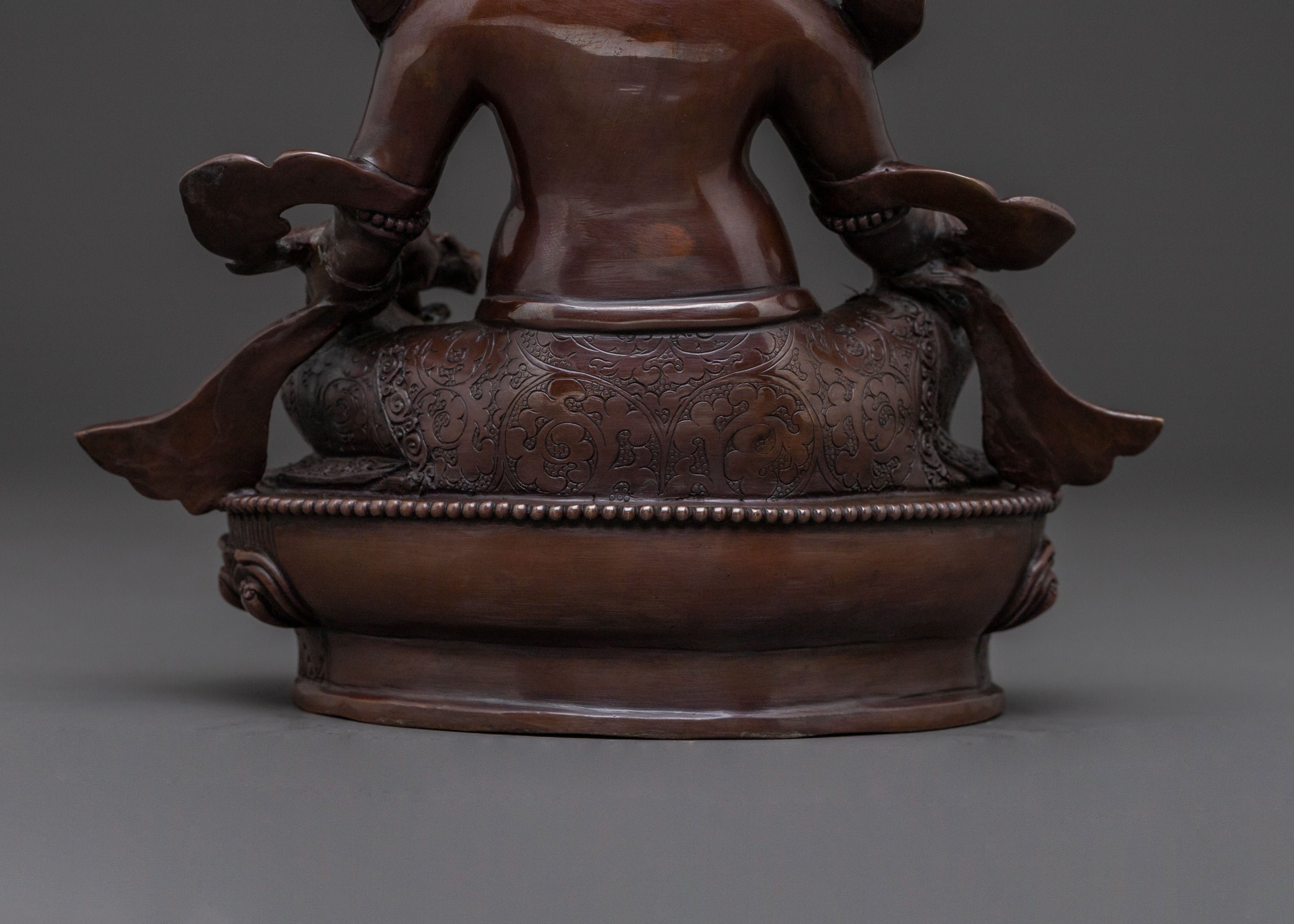 Dzambhala Statue: Oxidized Copper Statue