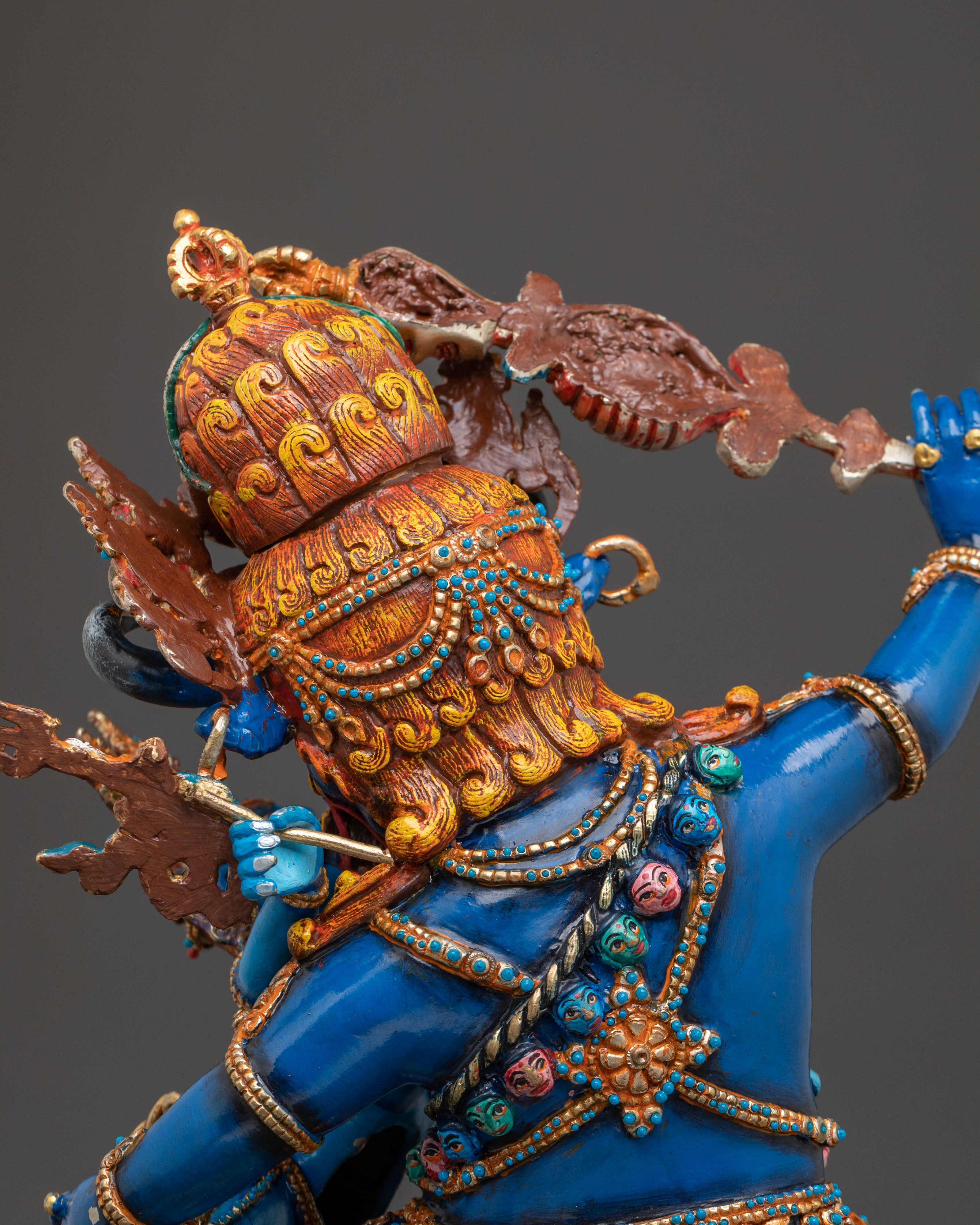 Yama Dharmaraja Sculpture with Copper Body