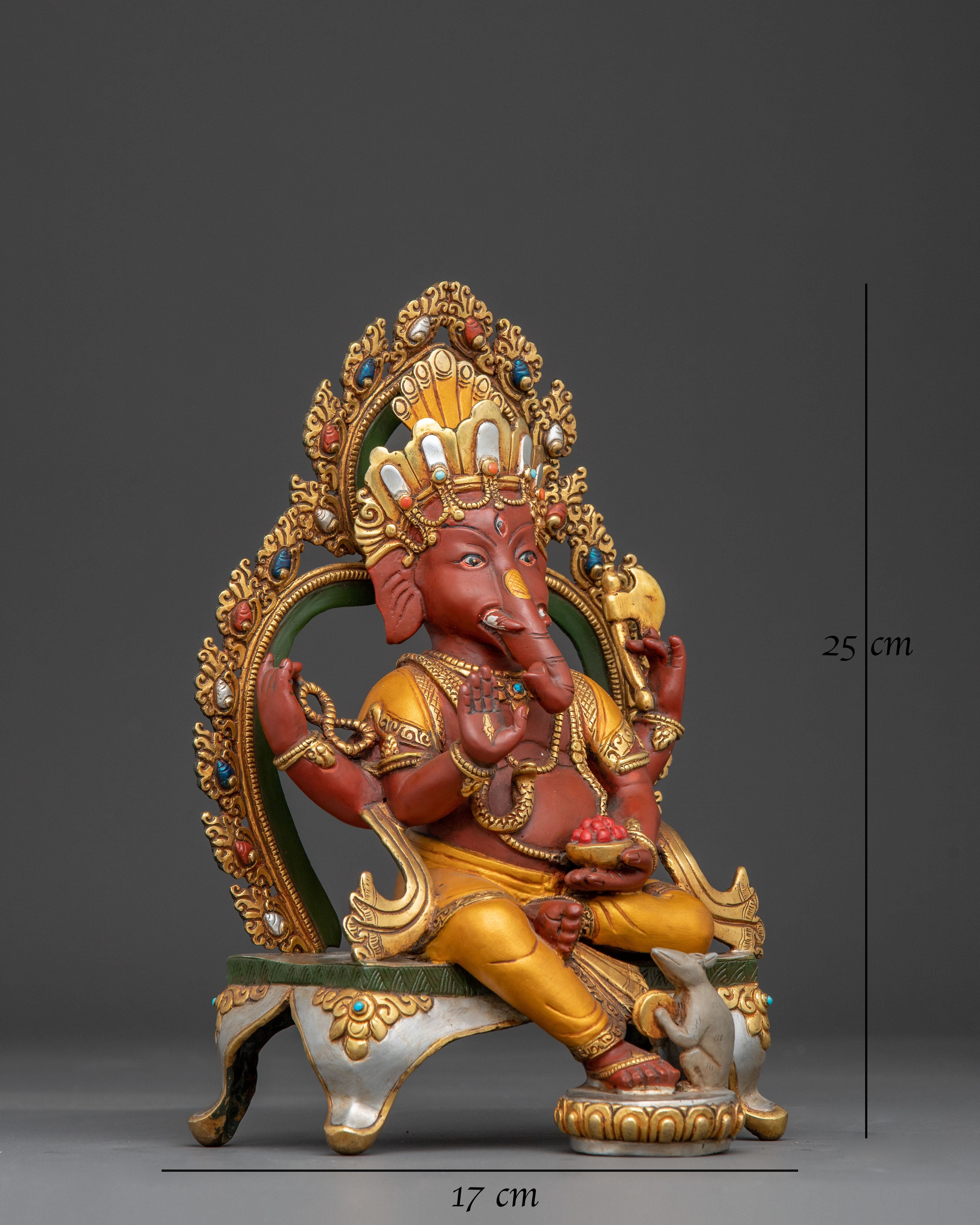 Golden Statue of Lord Ganesha | Spiritual Decor for Meditation