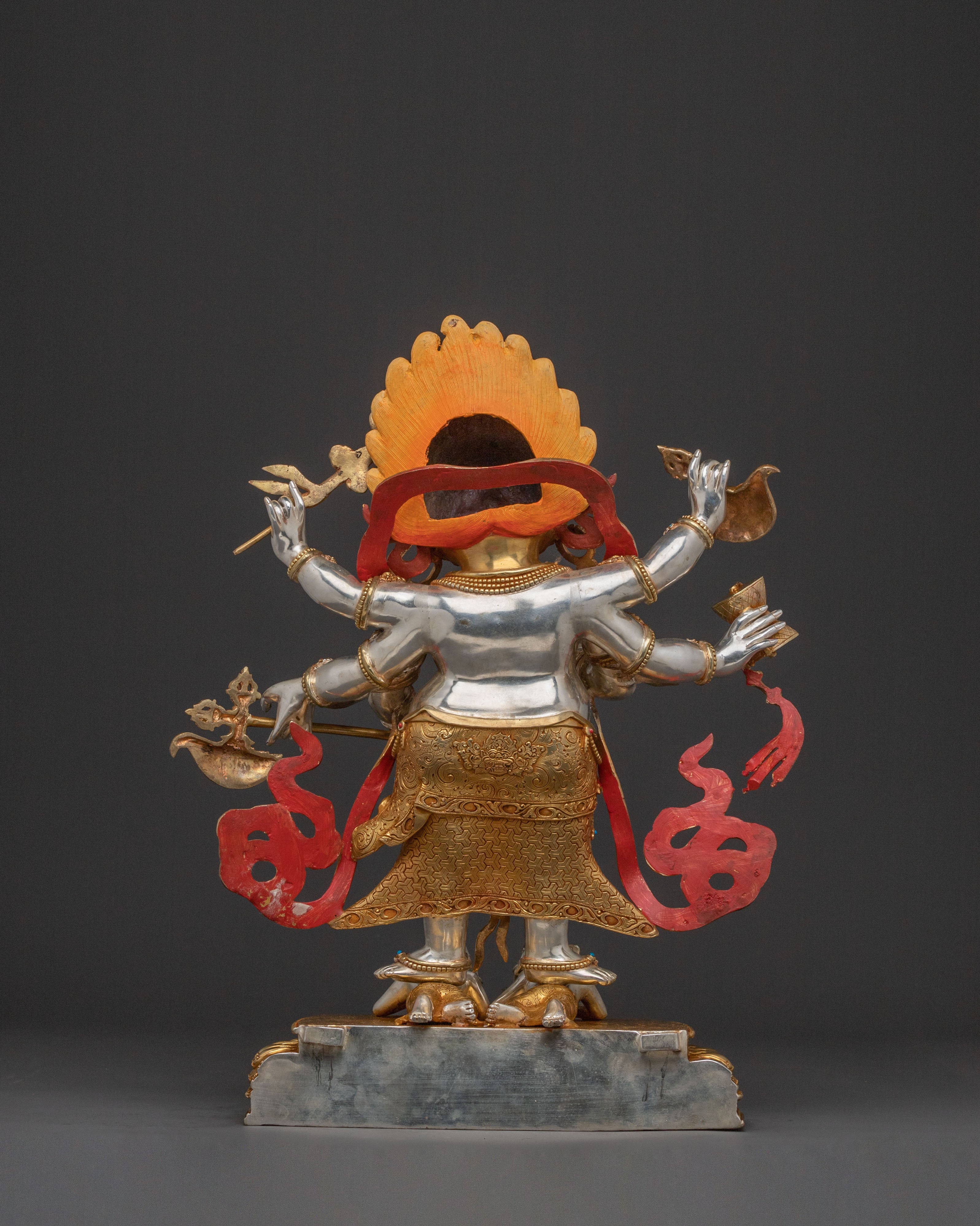 White Mahakala Statue Protector of Prosperity