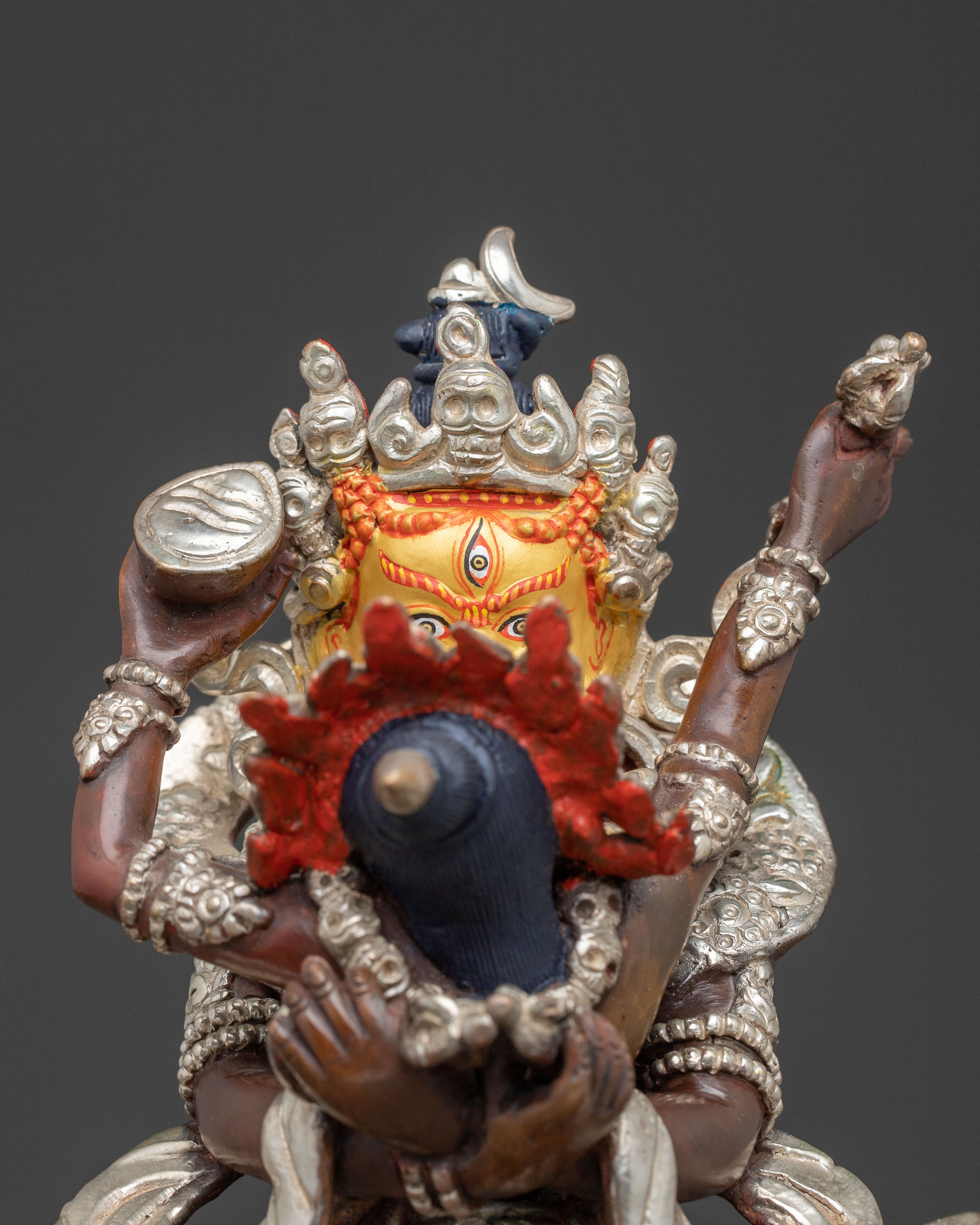 Kalachakra Tantric Deity Statue – Exquisite Gilded Copper