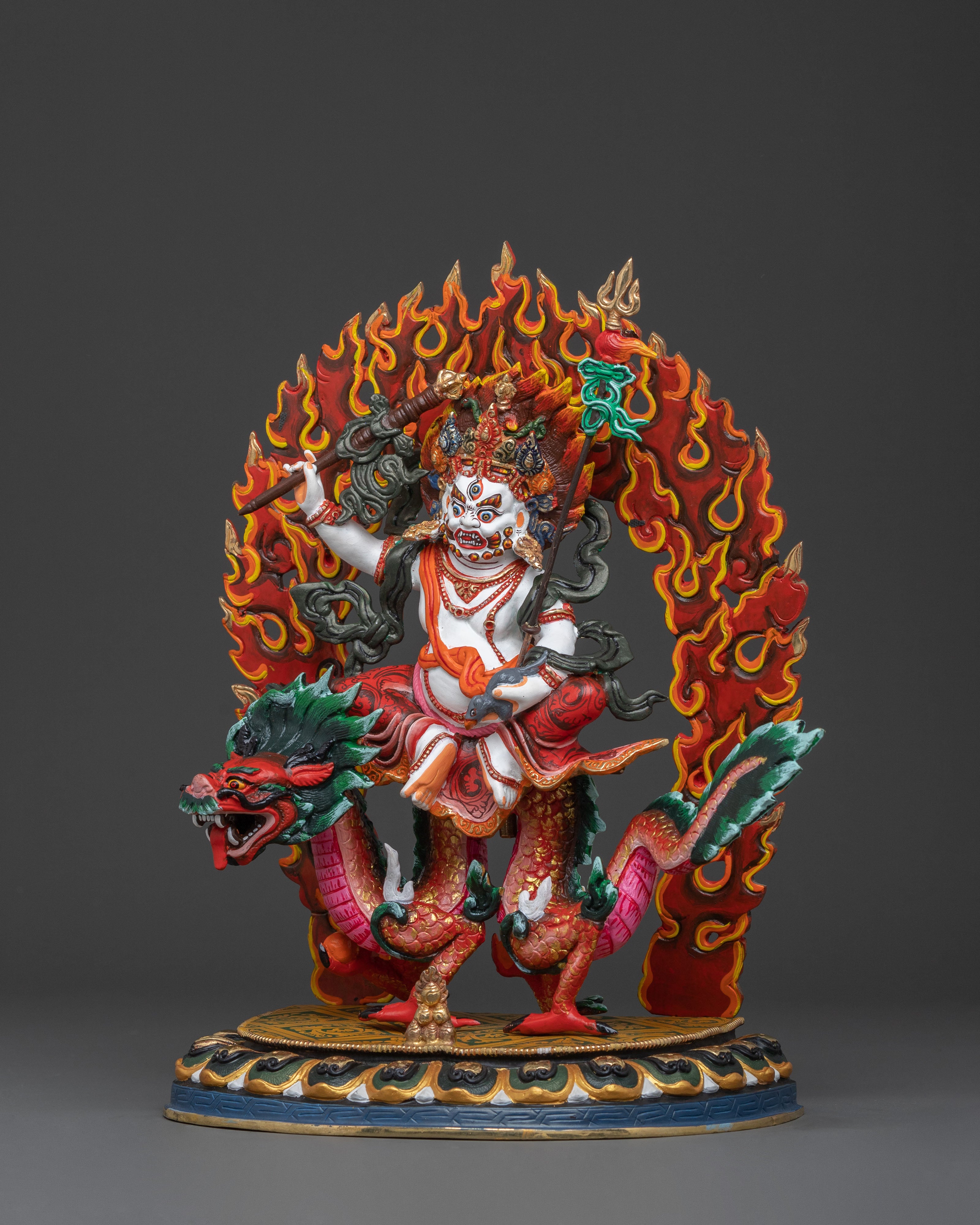 White Dzambhala Sacred Idol for Financial Blessings & Good Fortune