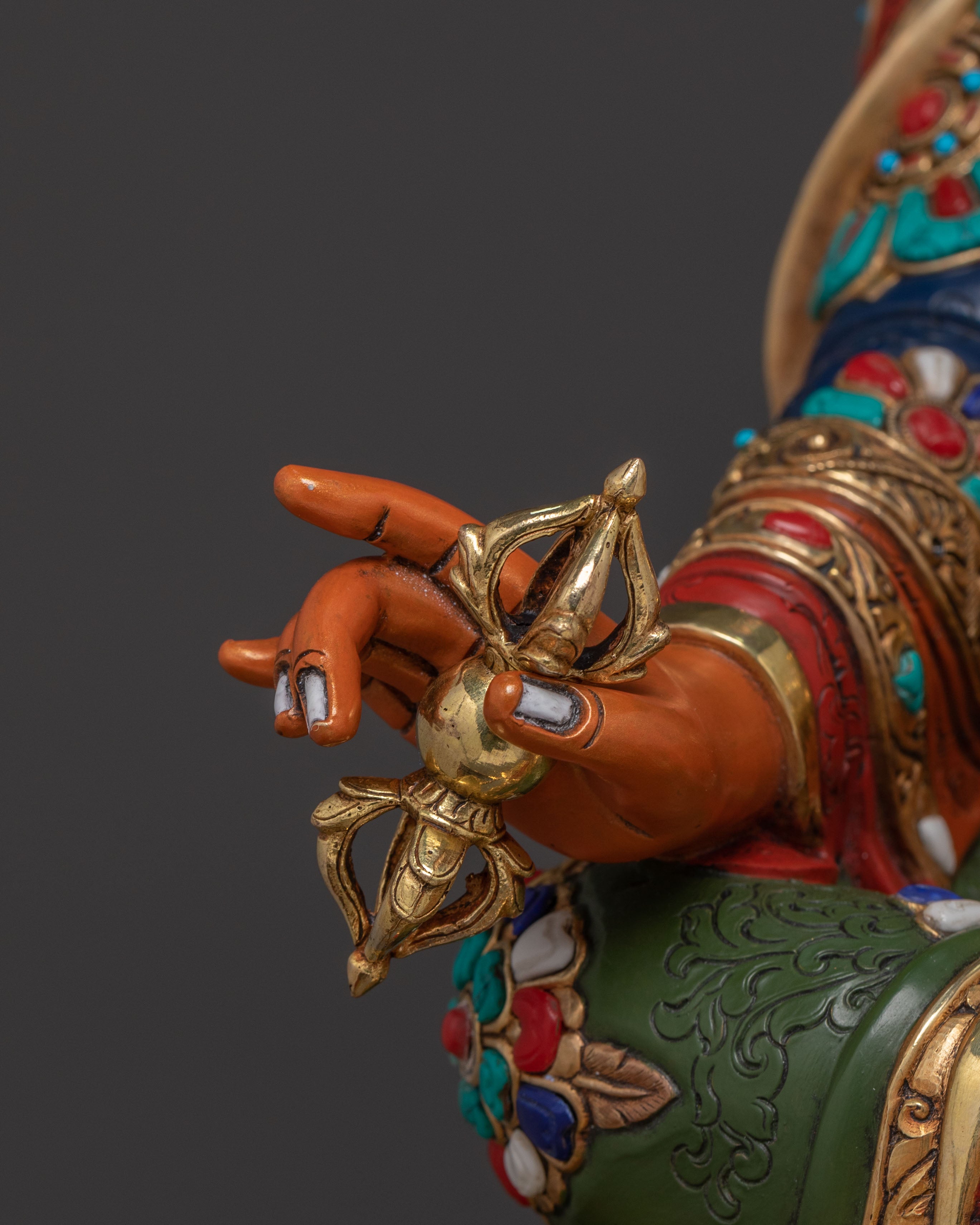 Statue of Guru Rinpoche On Throne | Wisdom Figure