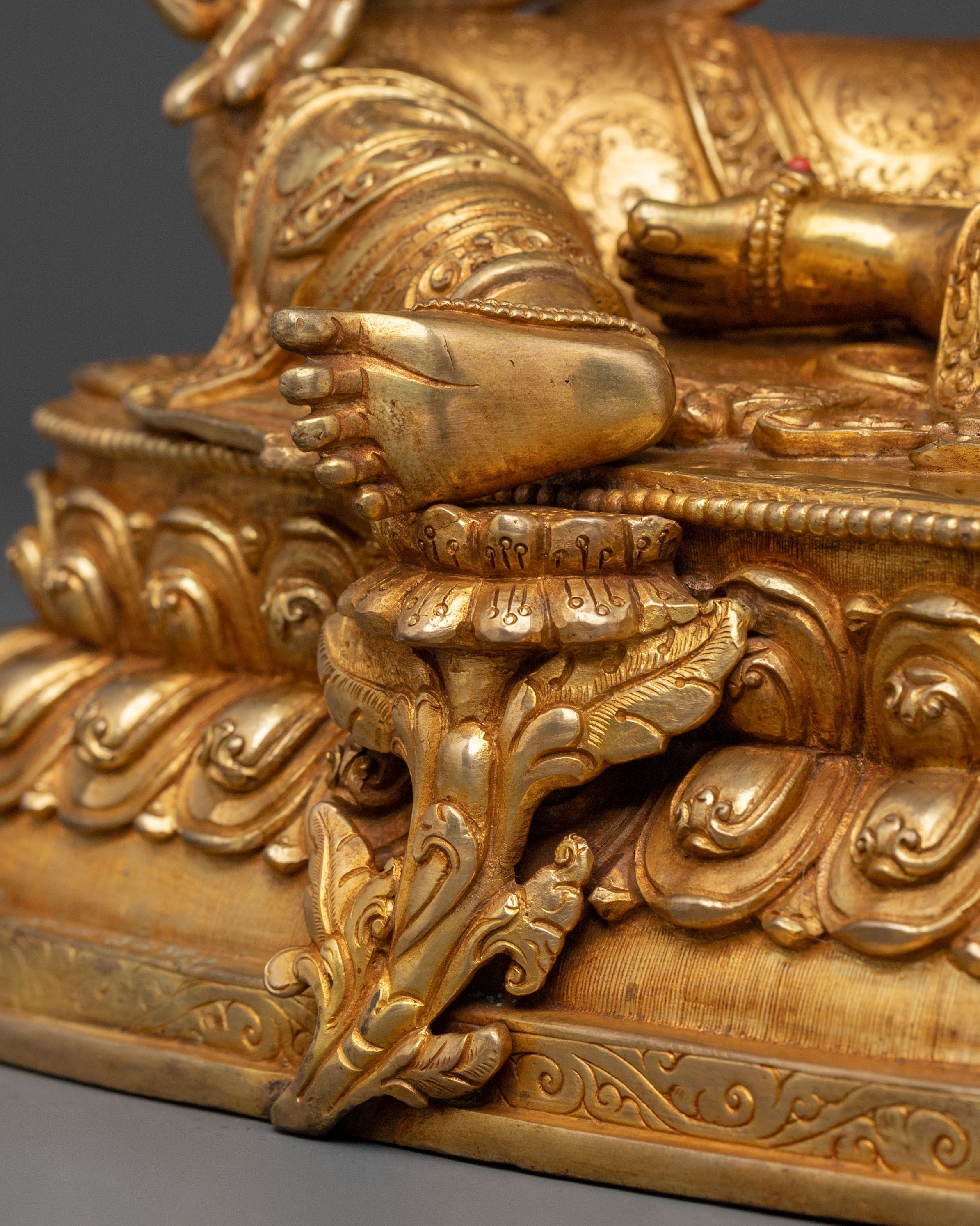Green Tara Blessing Statue with 24K Gold Glided