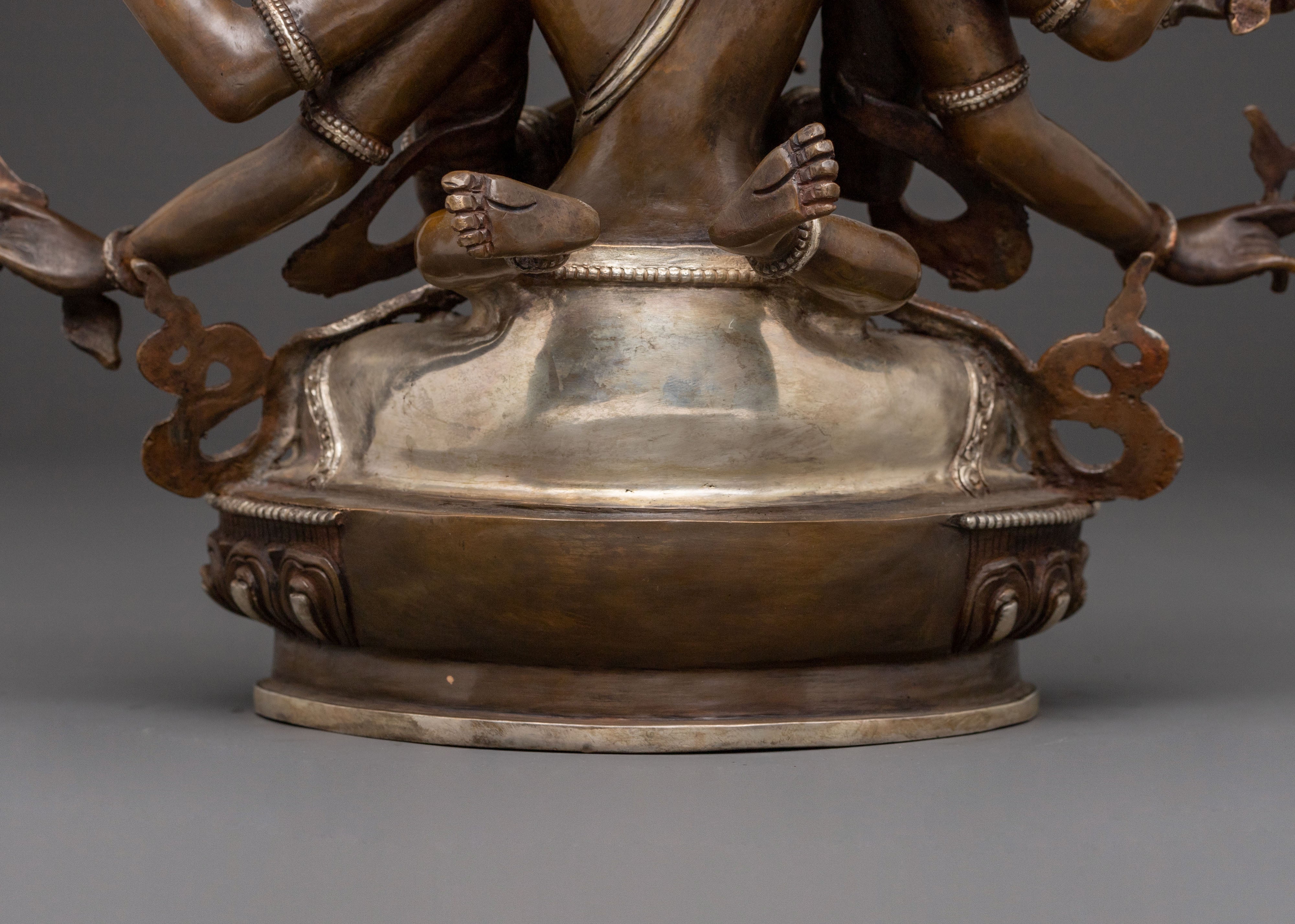 Guhyasamaja Sacred Statue – Oxidized Copper Masterpiece