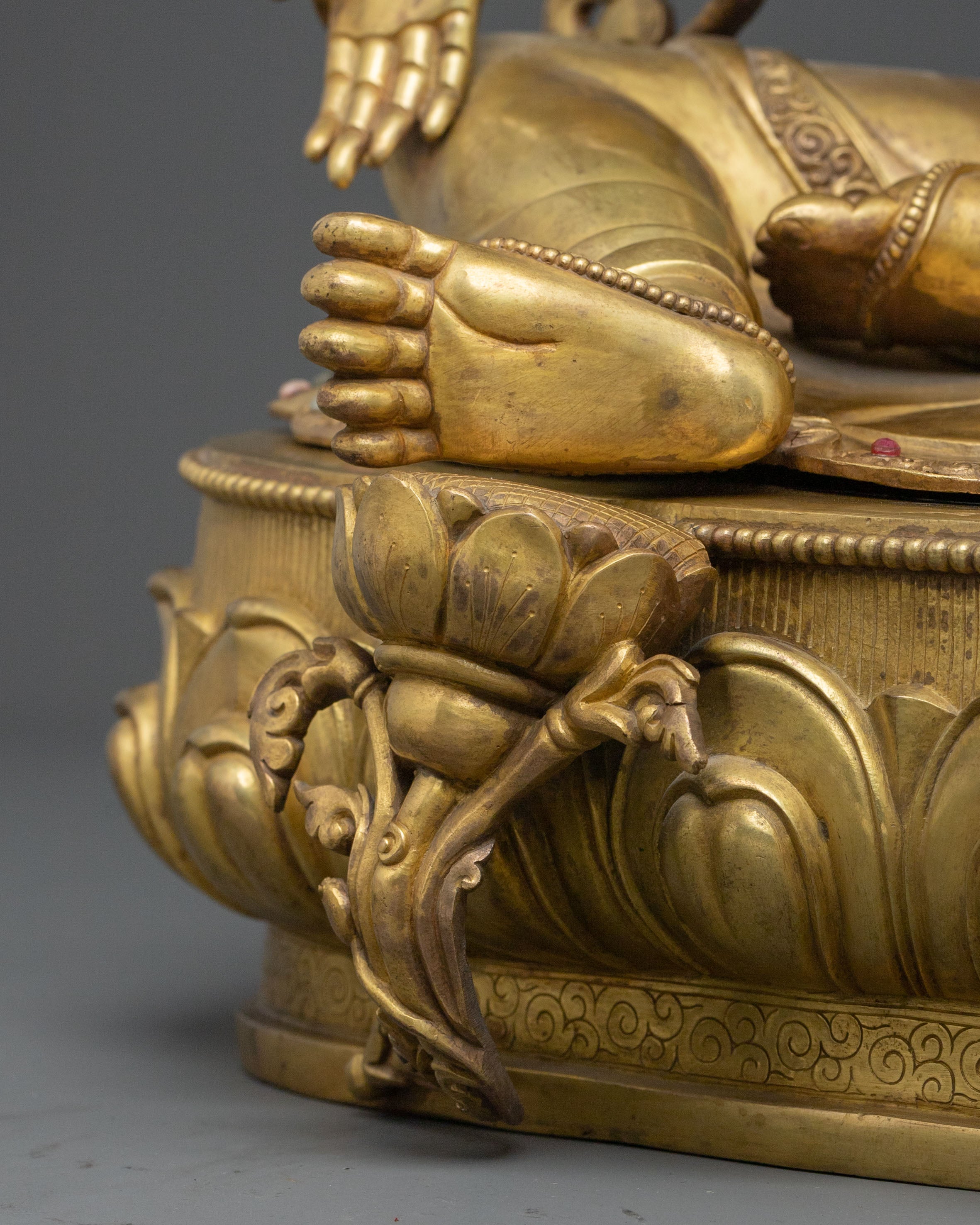 Handmade Green Tara Sacred Statue | Swift Liberator and Sacred Protector