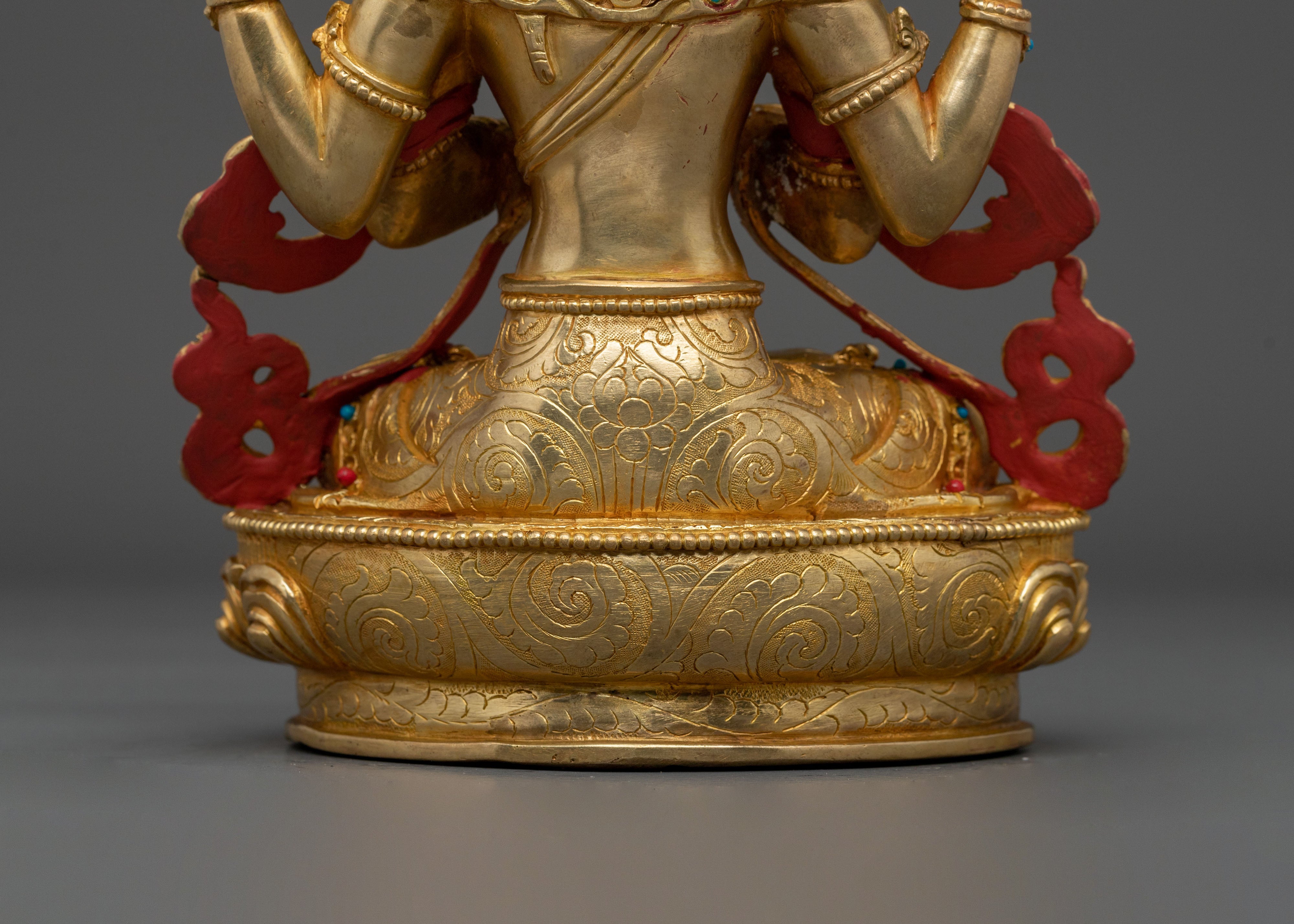 Avalokiteshvara Sculpture | Tibetan Buddhist Figurine