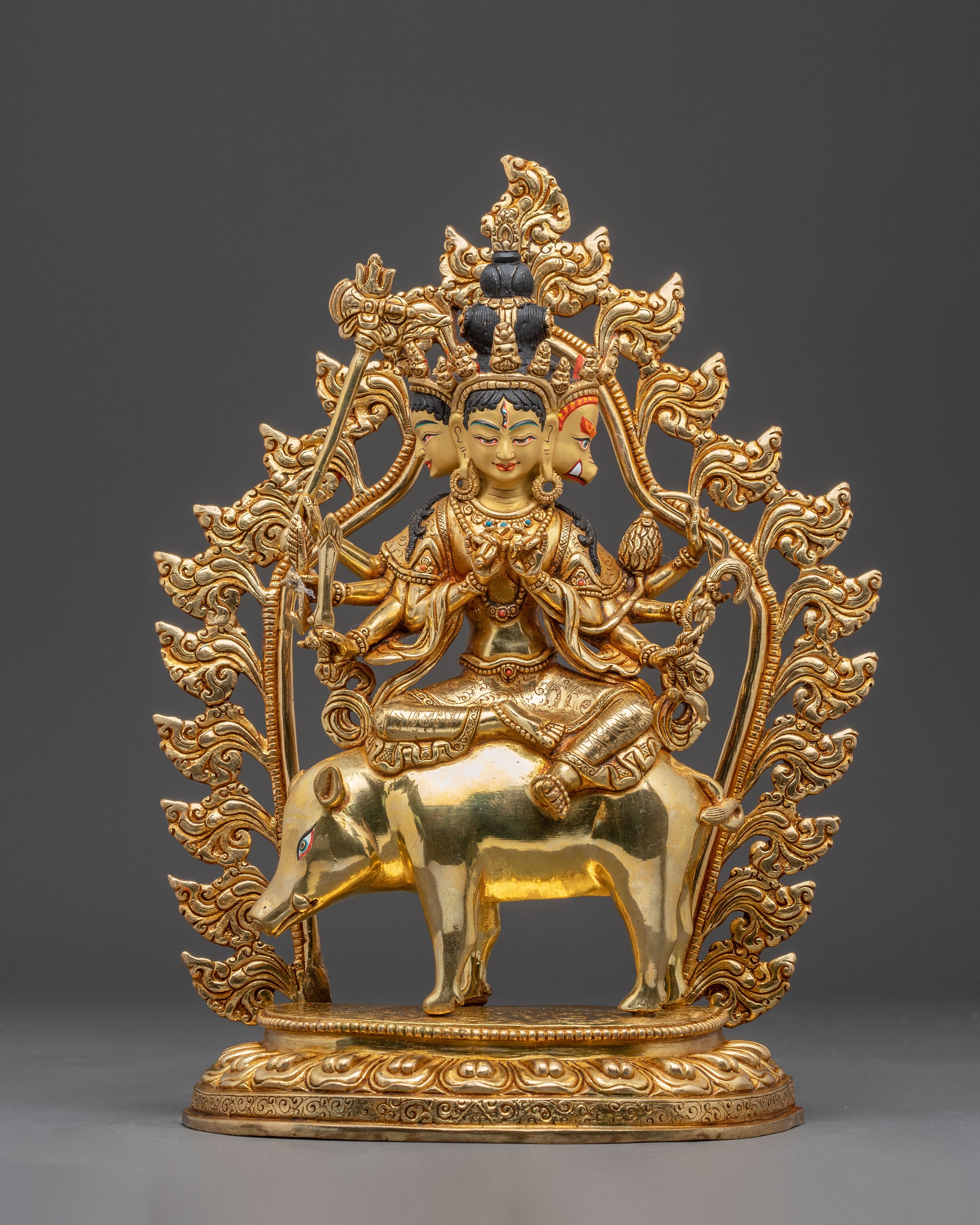 24K Gold Glided Buddhist Marichi Statue