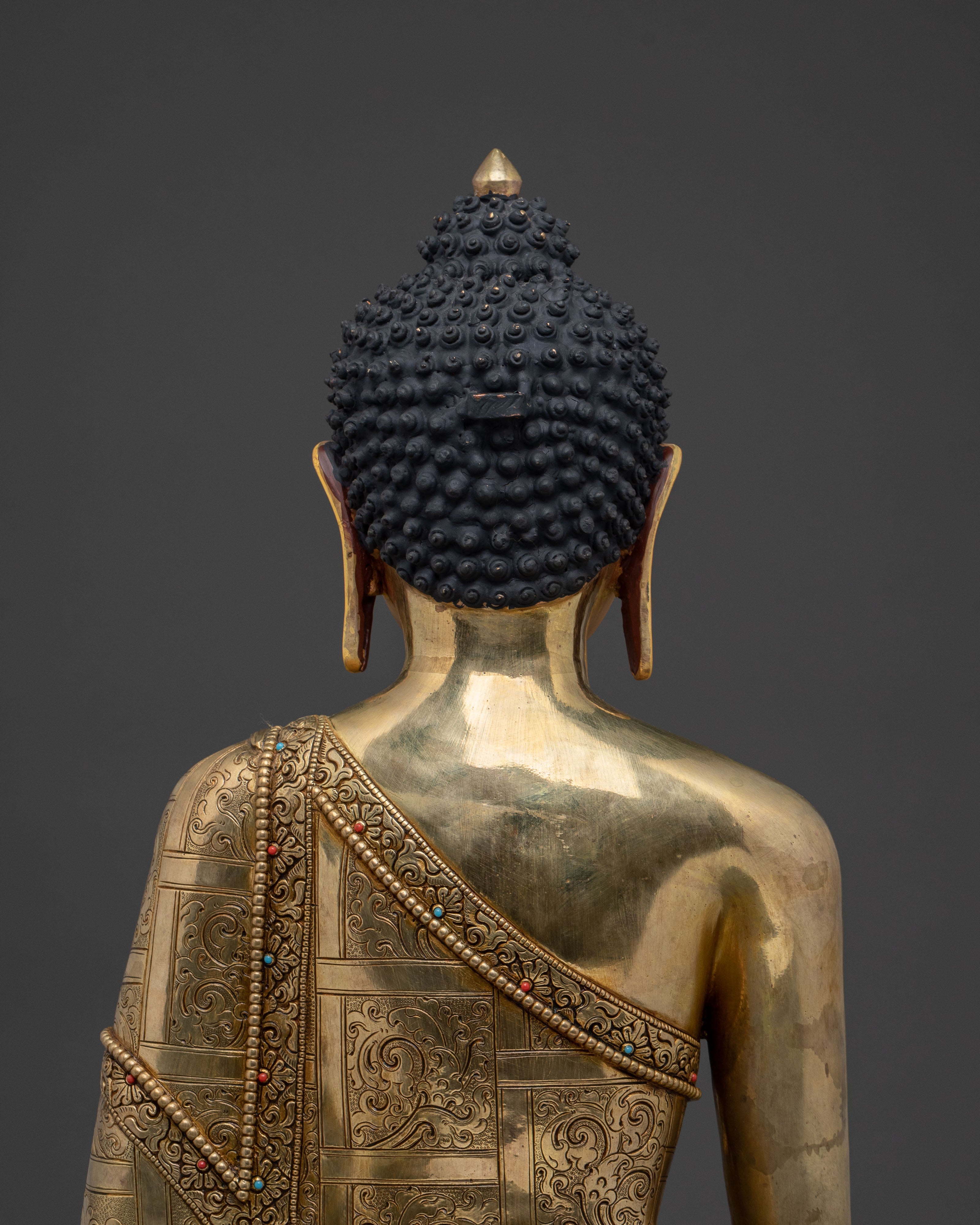 Shakyamuni Buddha with Disciples Handcrafted Statue Set