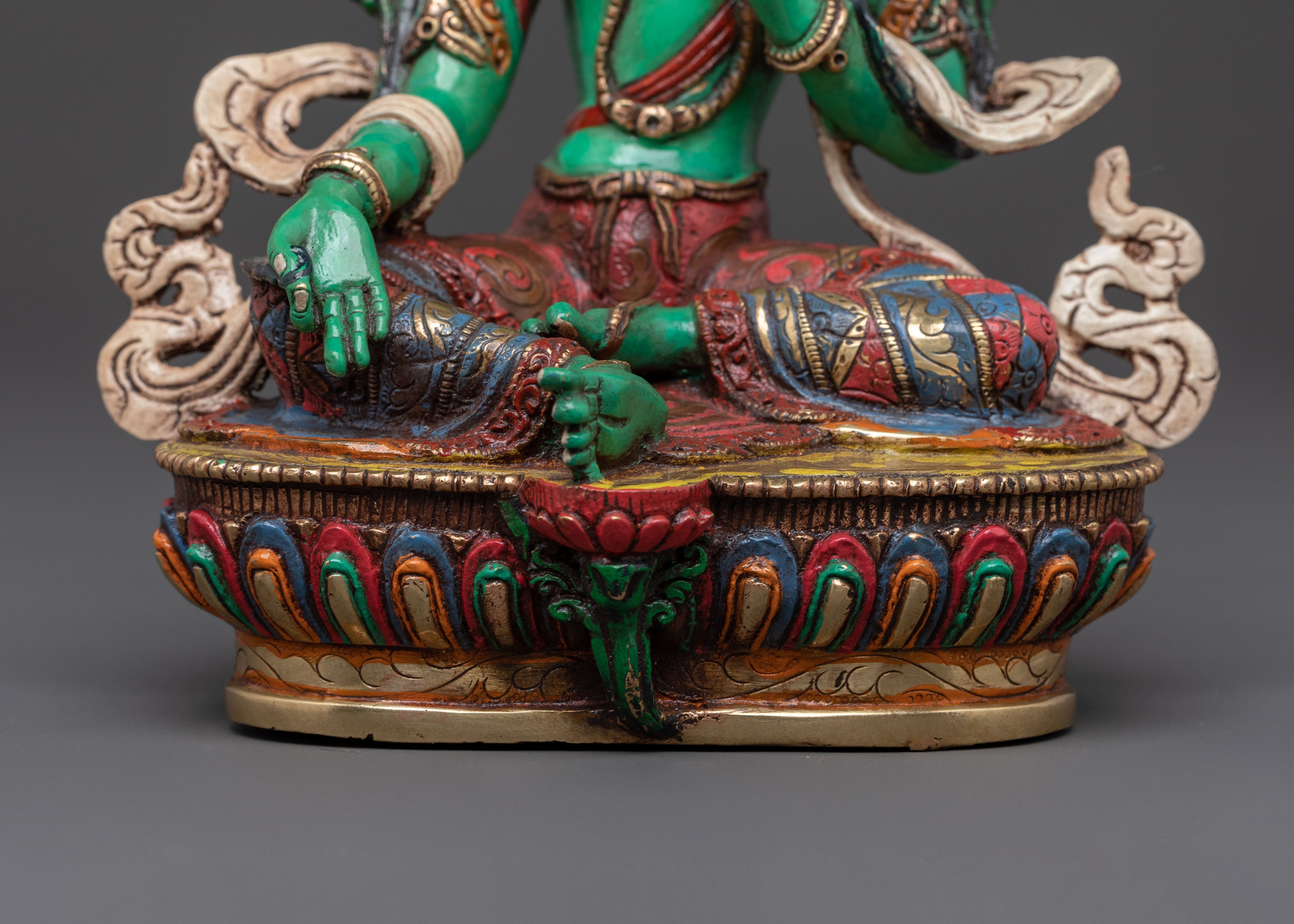 Mother of Liberation Green Tara Figurine | Sacred Buddhist Statue
