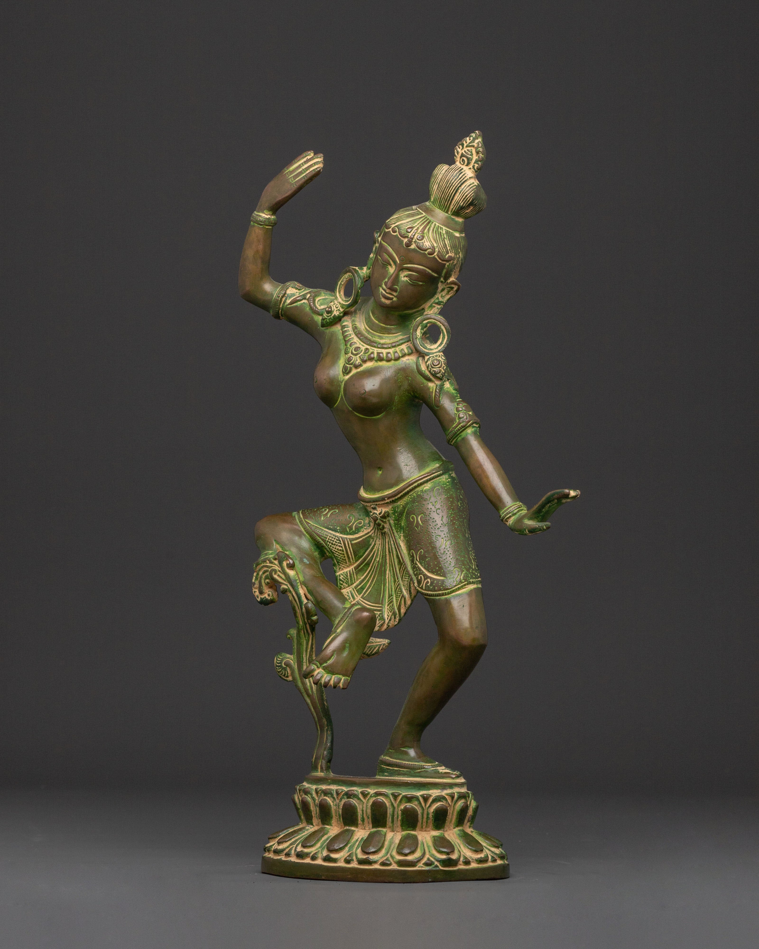 Goddess Parbati Divine Statue with Antique Finish