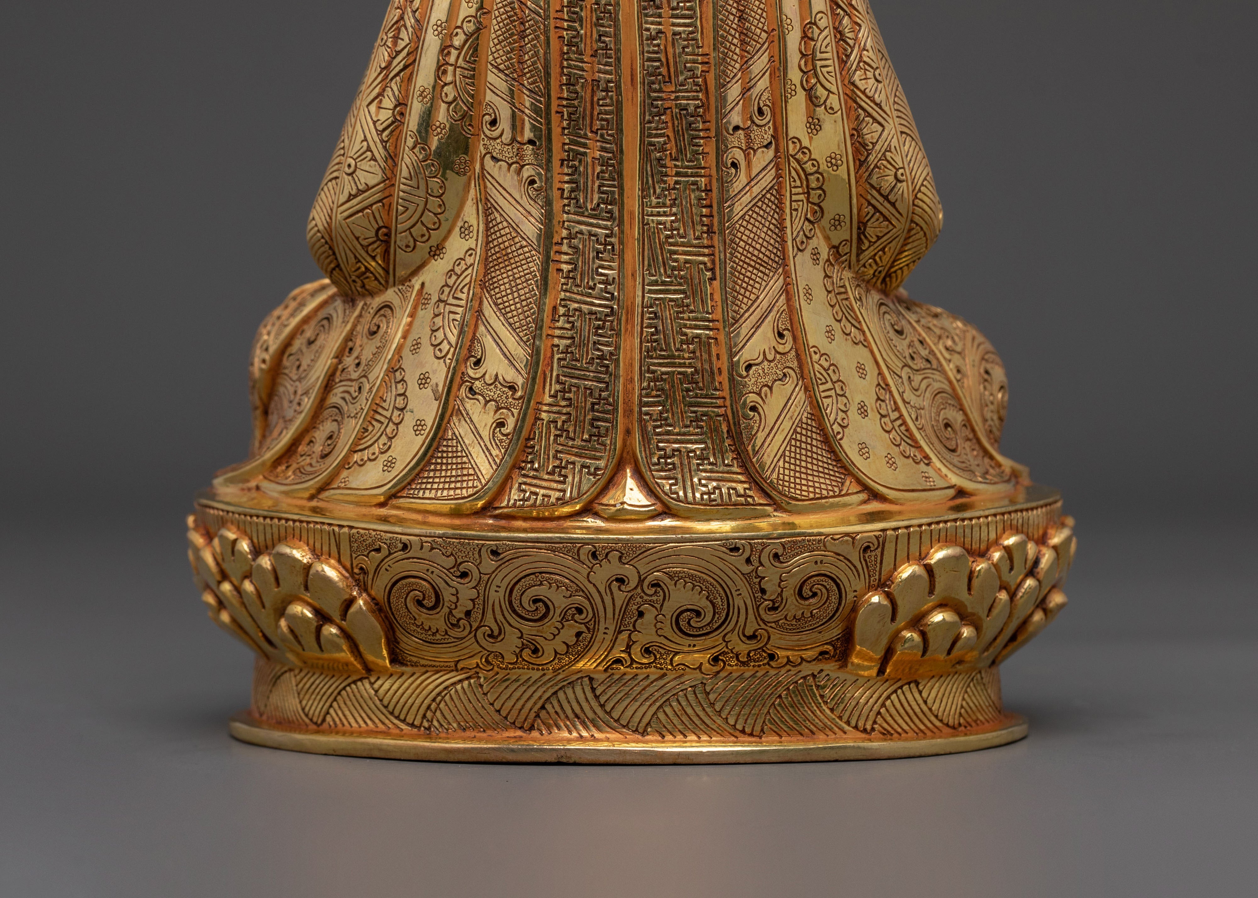 Guru Orgyen Norlha Statue | 24K Gold Gilded Buddhist Master