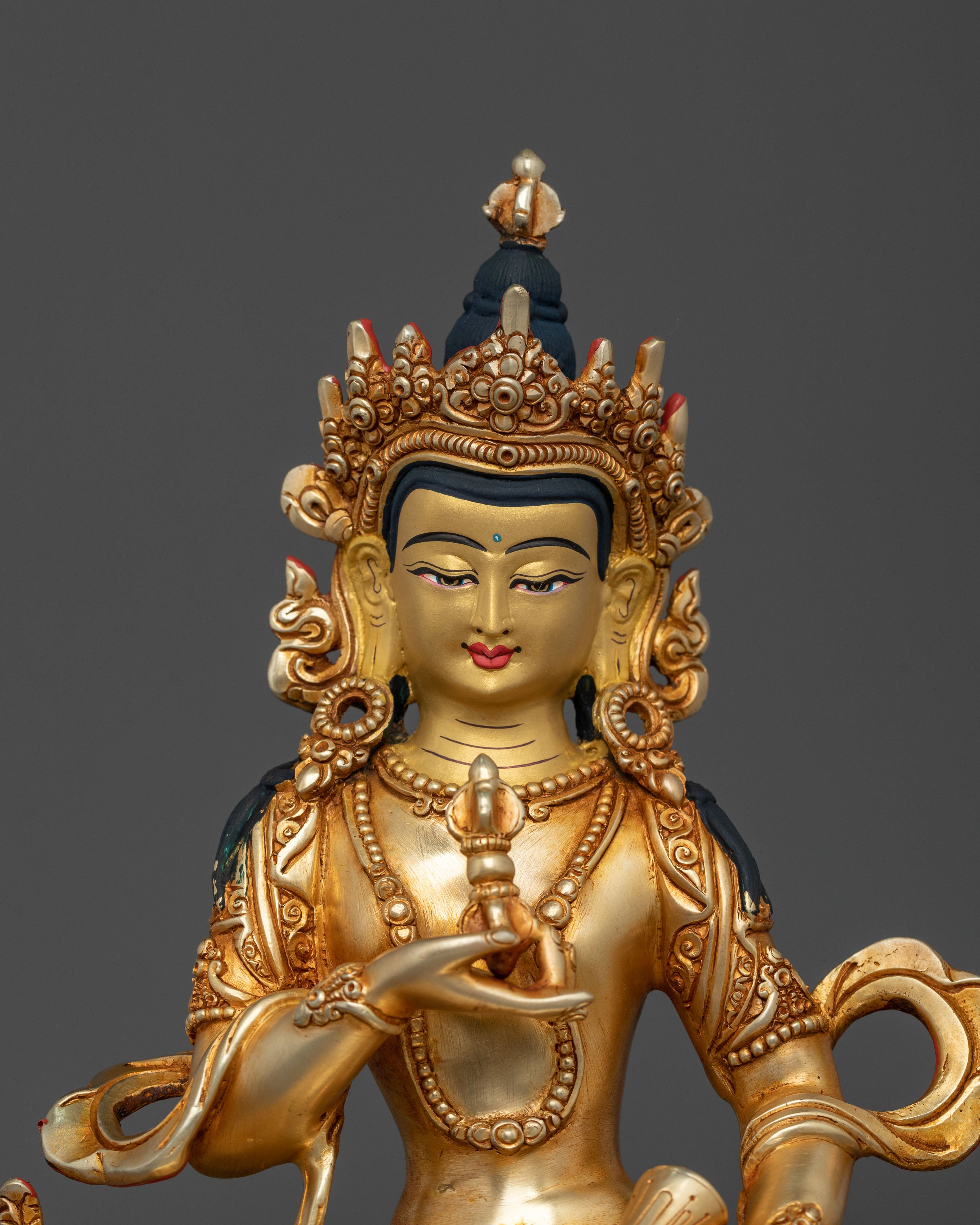 Vajrasattva Statue | 24K Gold Gilded Sacred Figurine