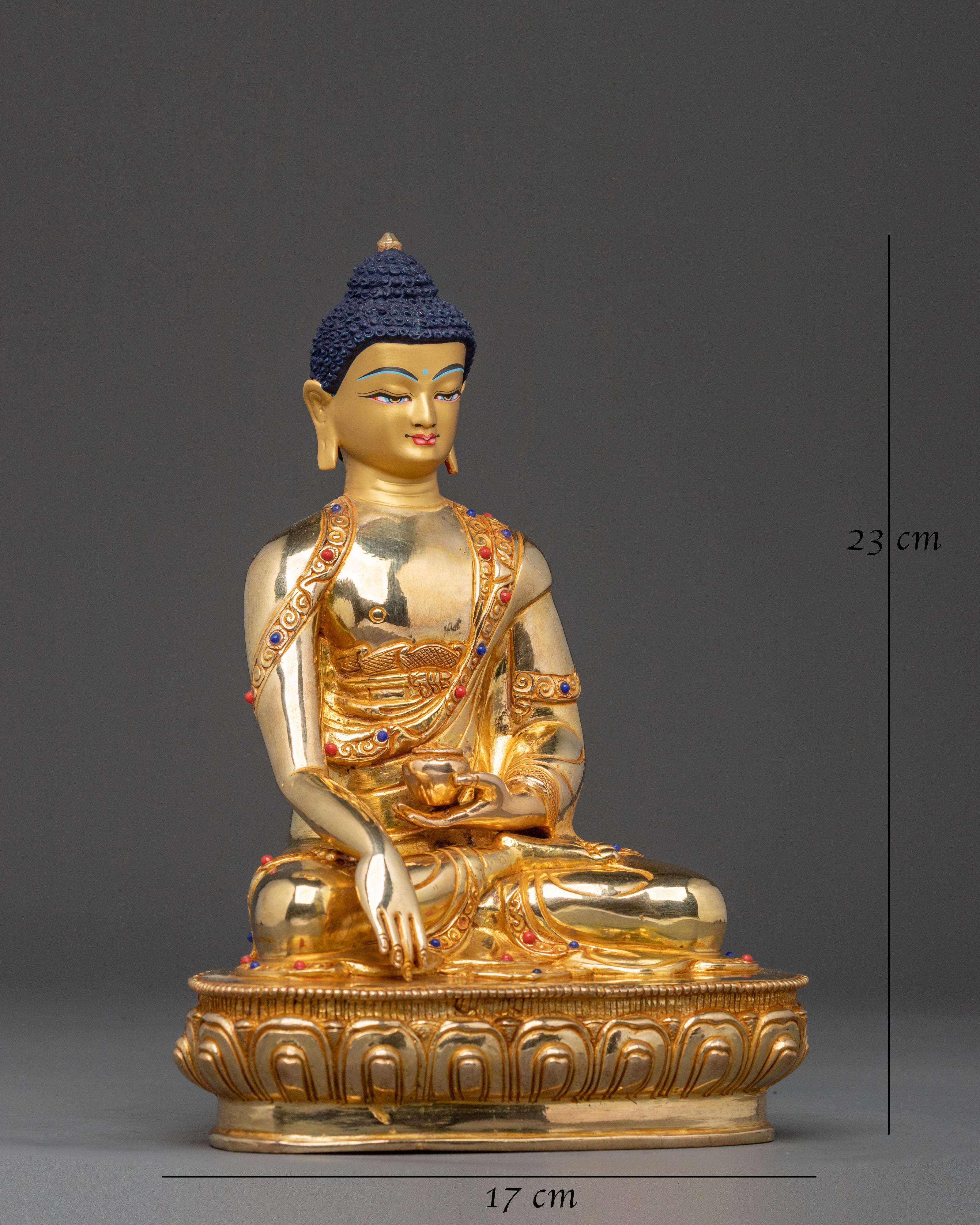 Shakyamuni Buddha Timeless Enlightened Statue in Full Gold Gild