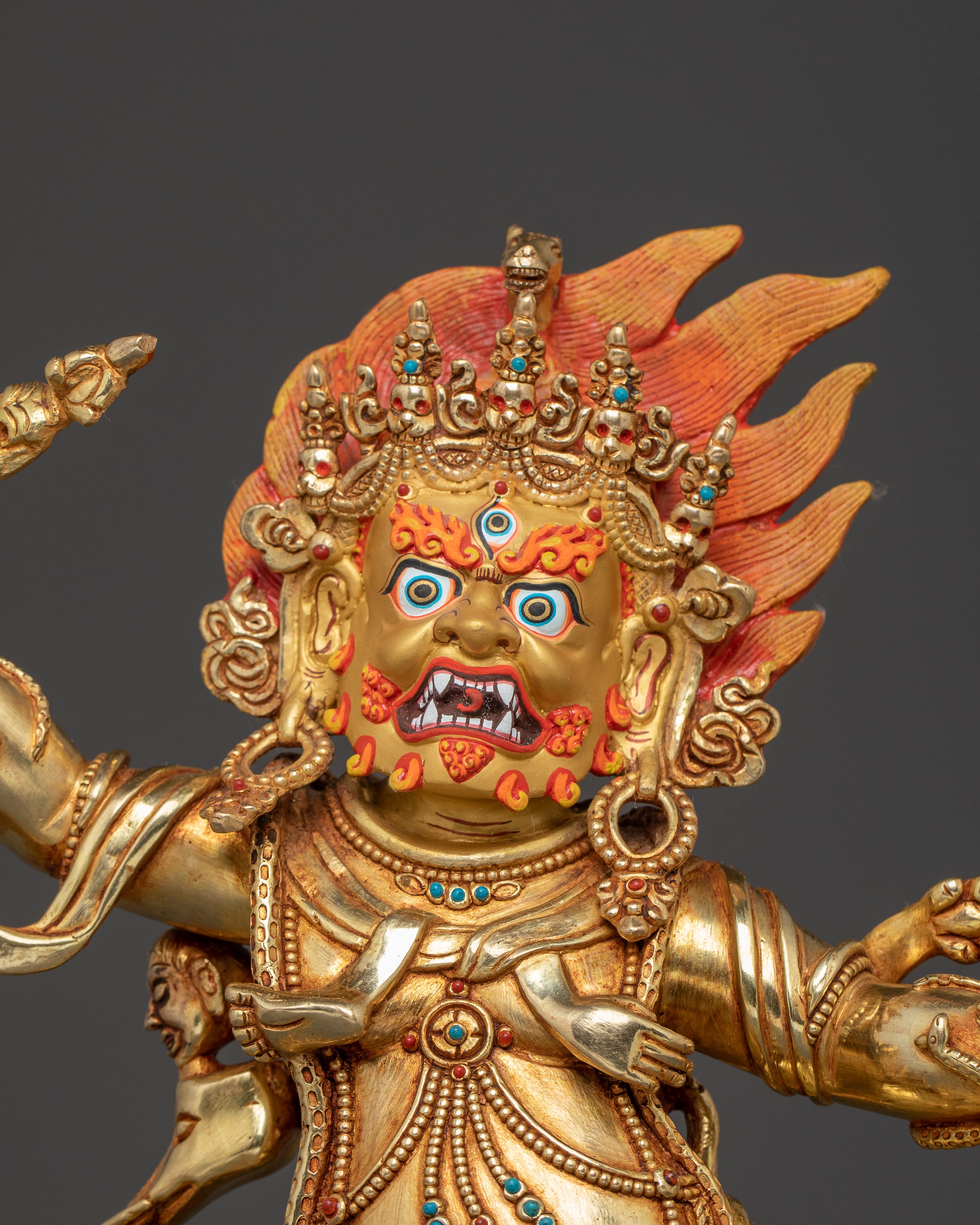 Dandapani 24K Gold Gilded Statue – A Radiant Protecor