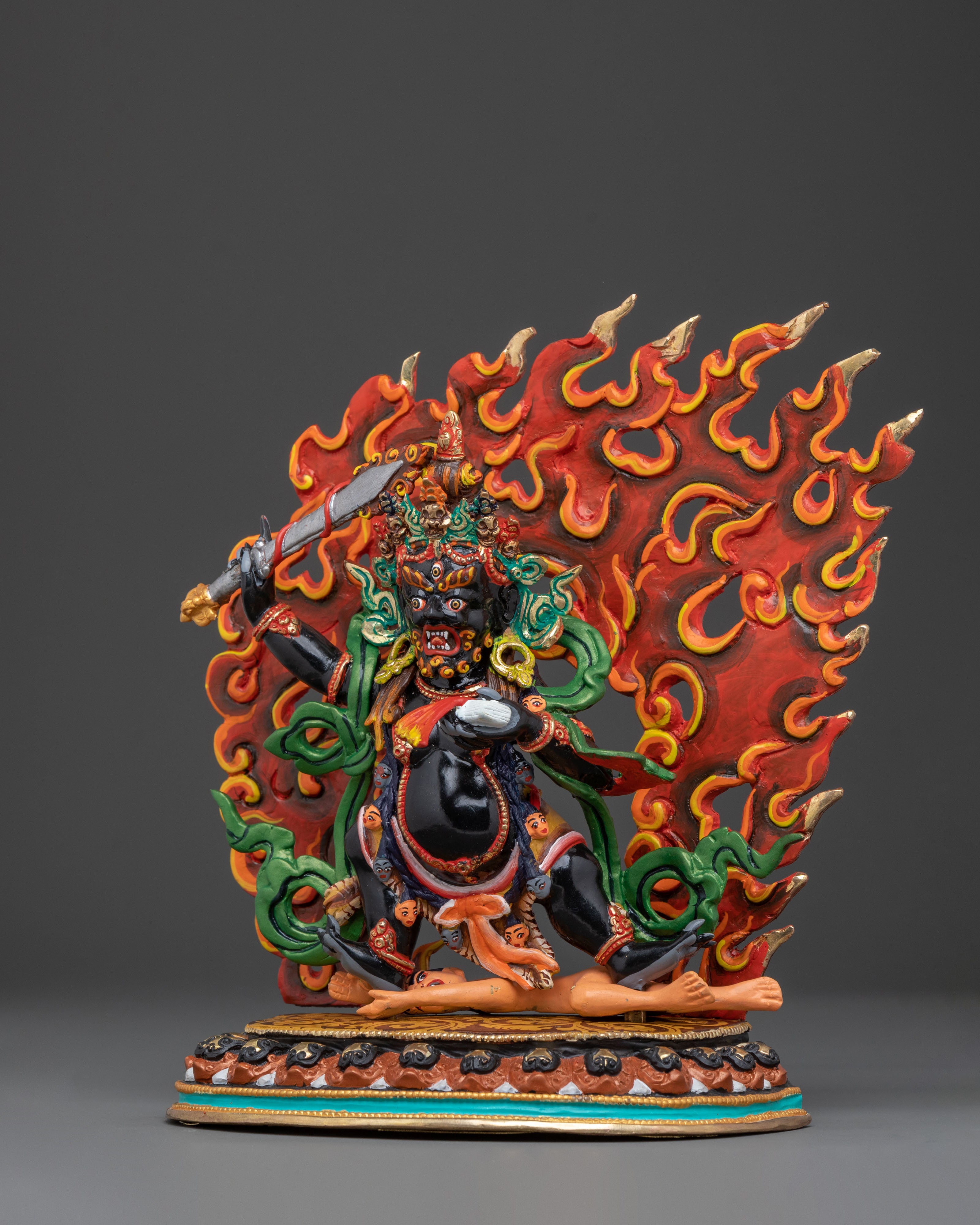 Black Manjushri Divine Figurine | Deity of Wisdom & Protection