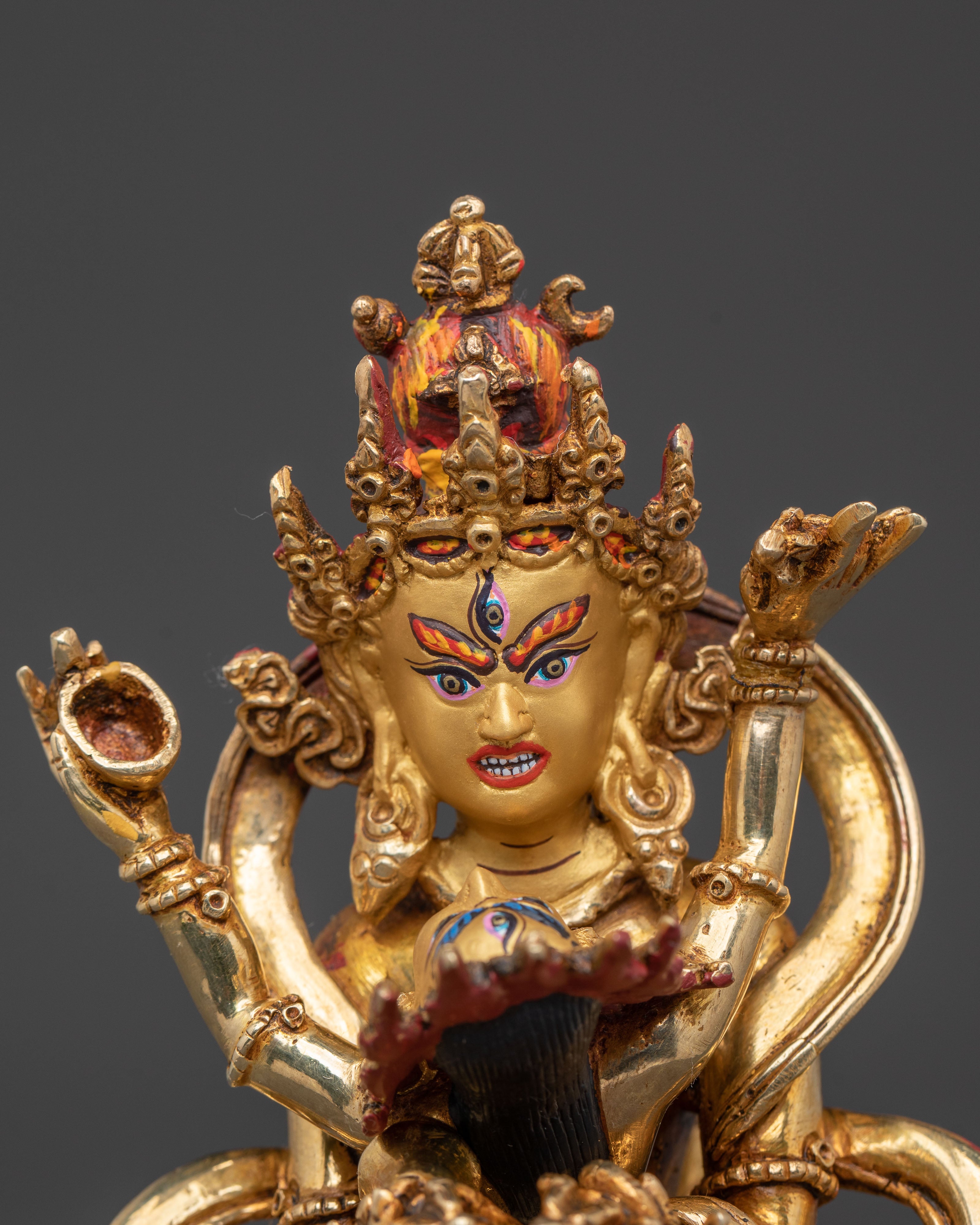 Chakrasamvara Statue | 24K Gold Gilded Deity
