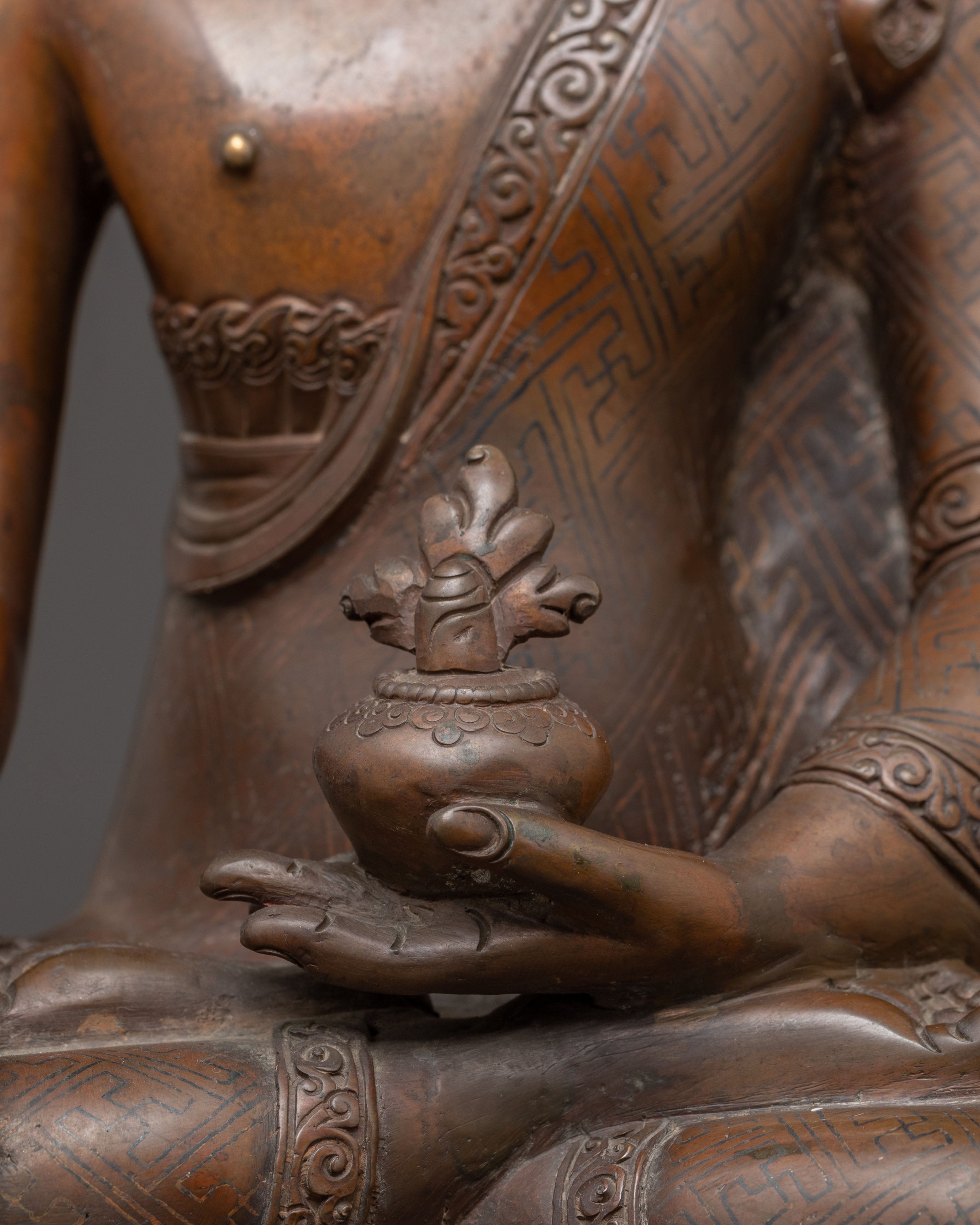 Handcrafted Bhaisajyaguru Statue | Healing Deity Sculpture
