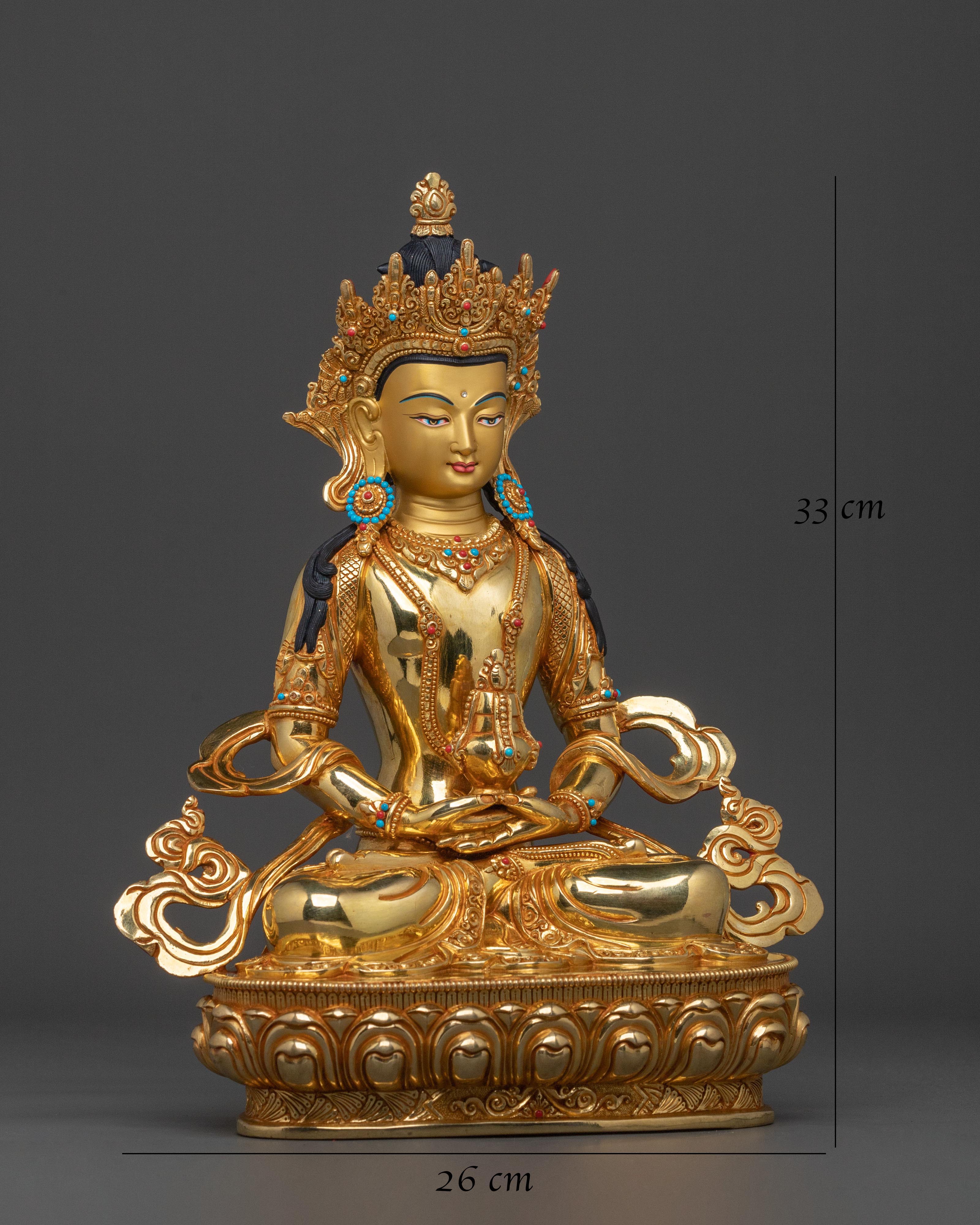 Himalayan Meditating Amitayus Statue | Buddhist Decor
