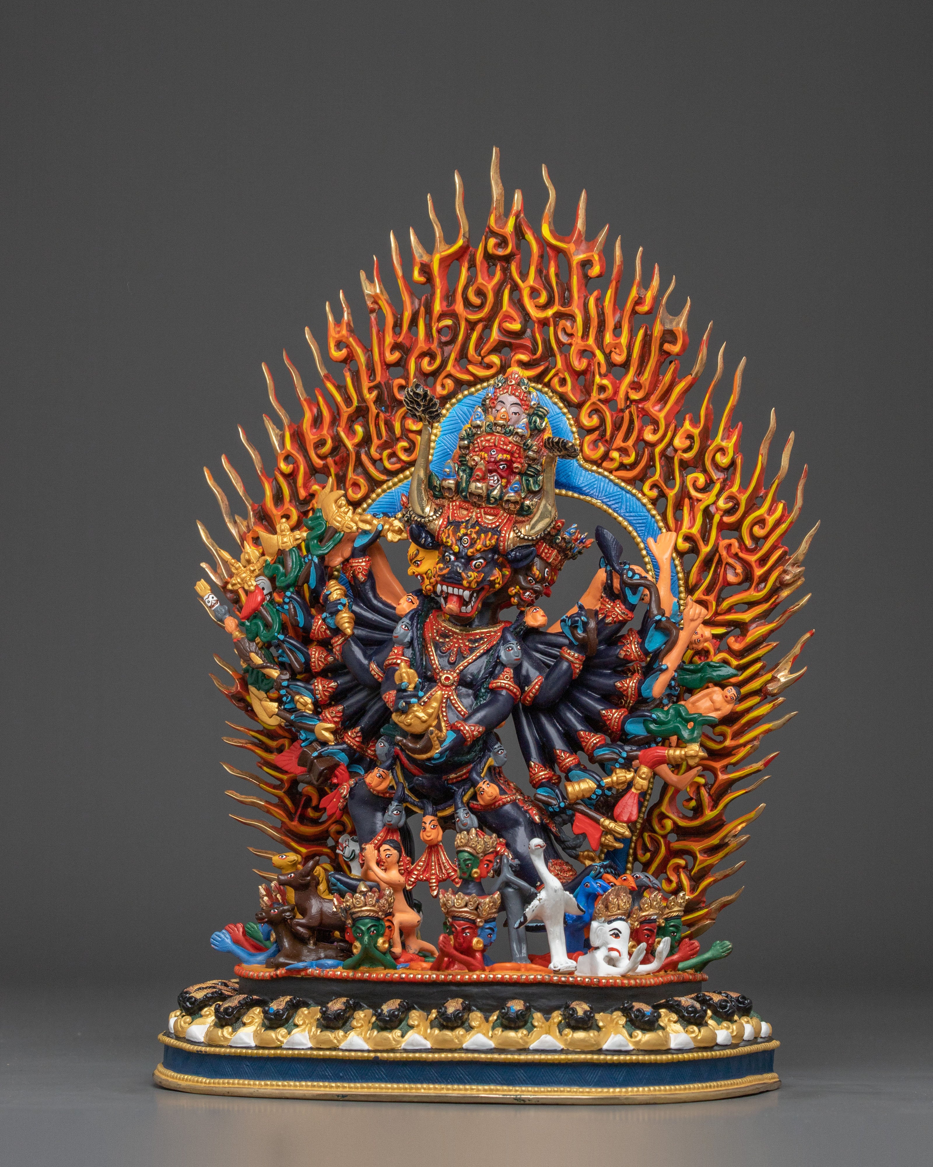 Tibetan Protector Yamantaka Statue | Wrathful Deity of Wisdom & Protection