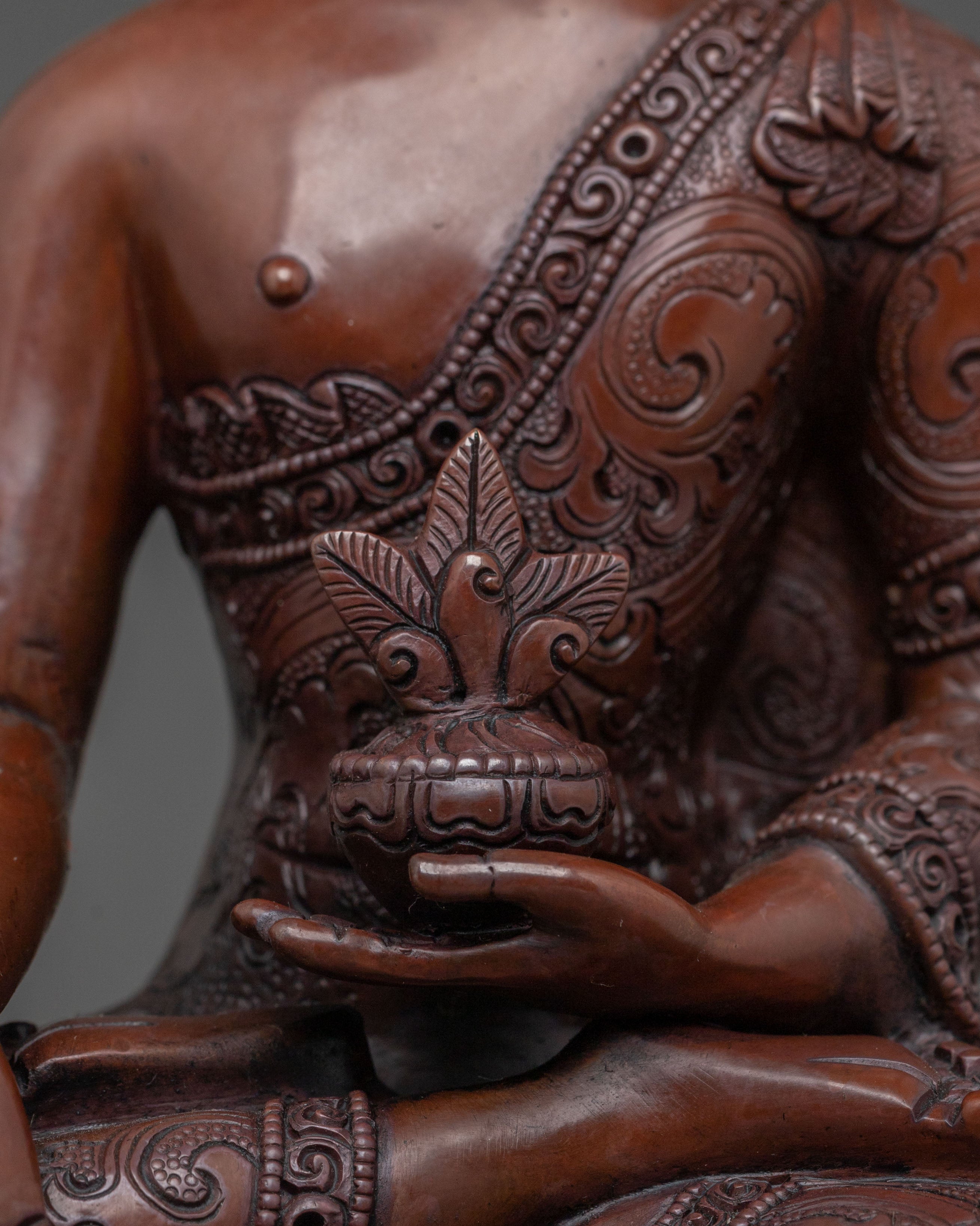 24K Gold Gilded Medicine Buddha Figurine | Home Decor