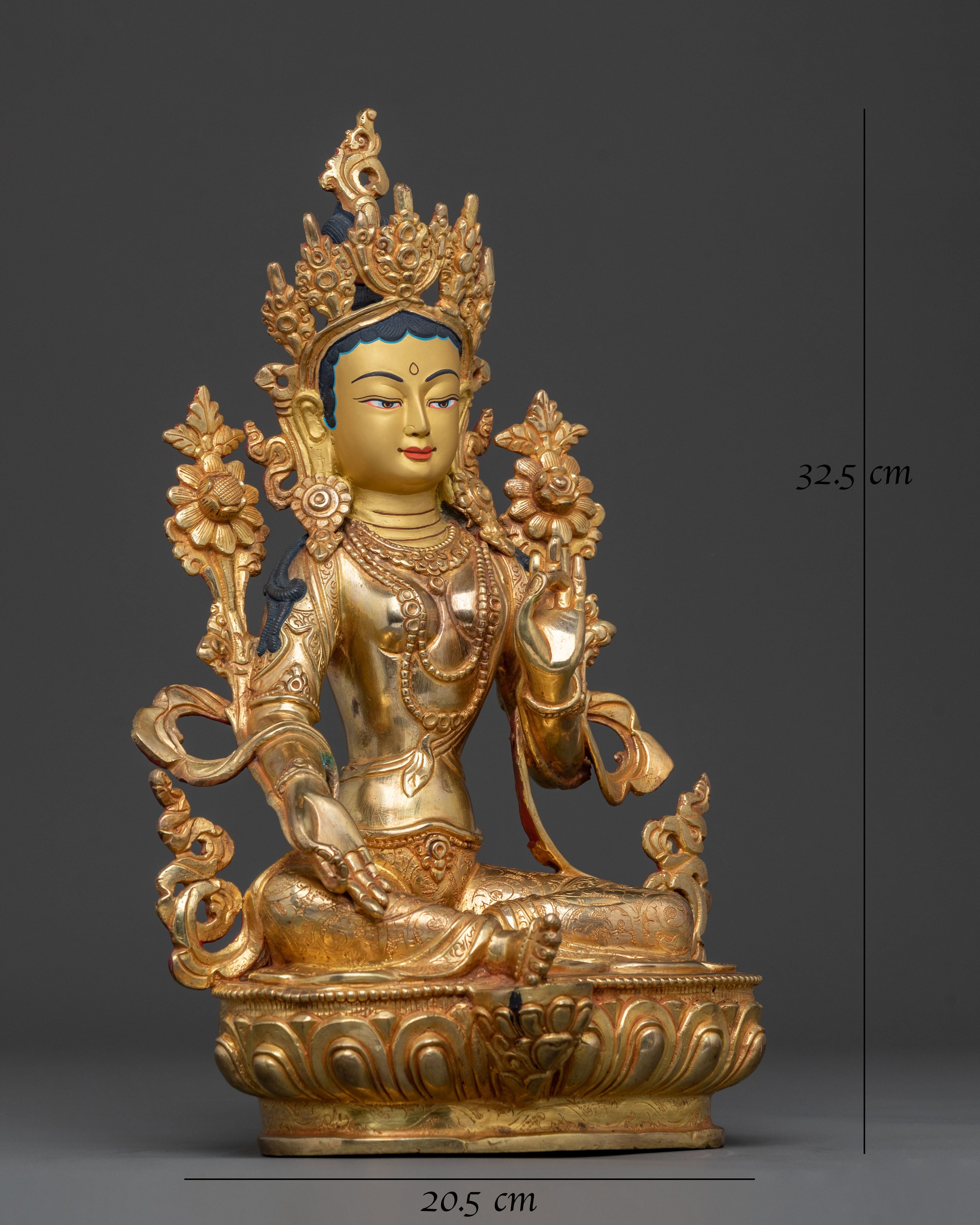 Handcrafted Green Tara Statue | Mother Figurine