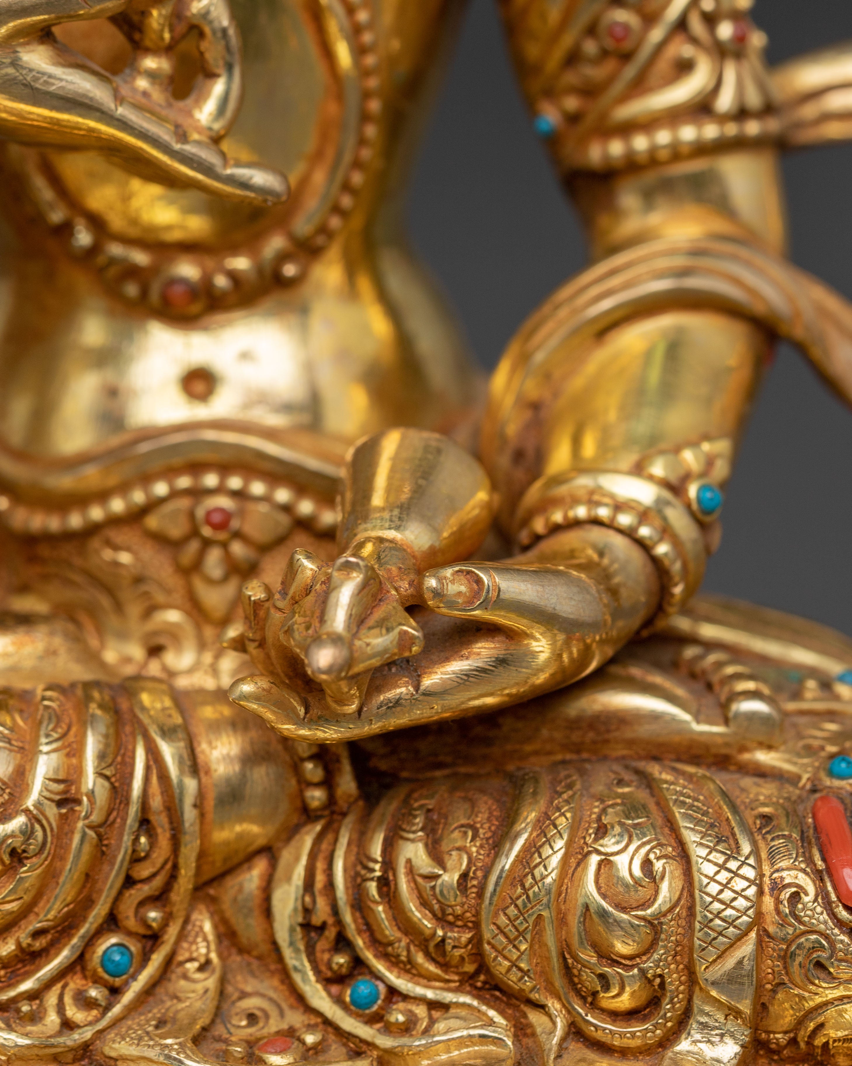 Handmade Himalayan Handcrafted Vajrasattva Copper Statue | Traditional Artwork