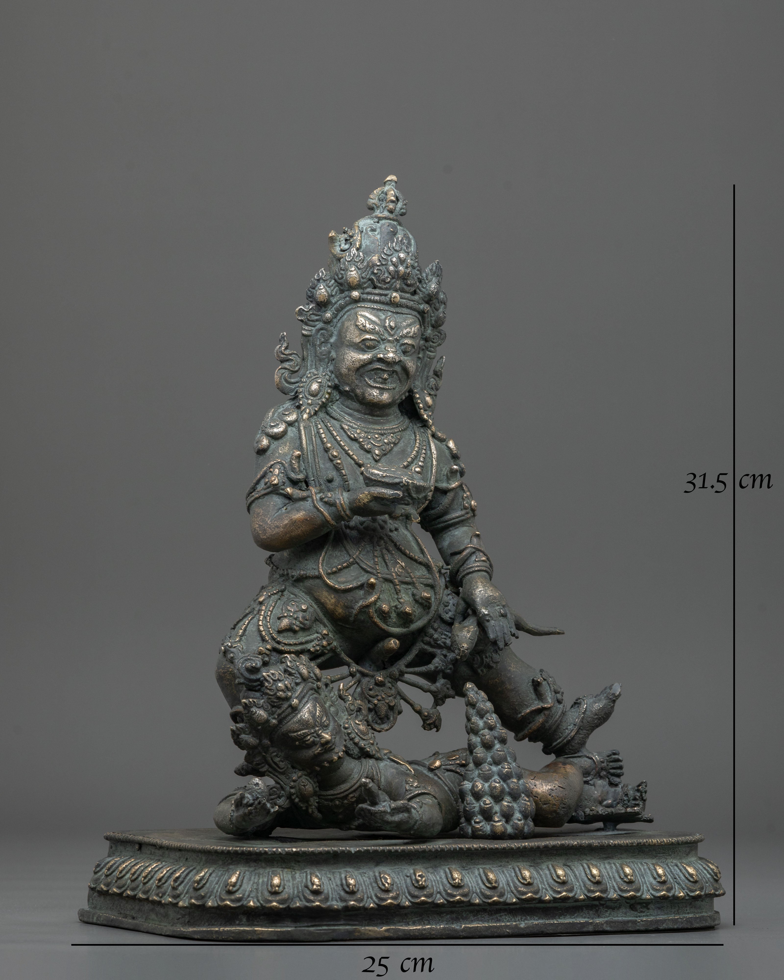 Black Dzambhala Figurine with Antique Finish