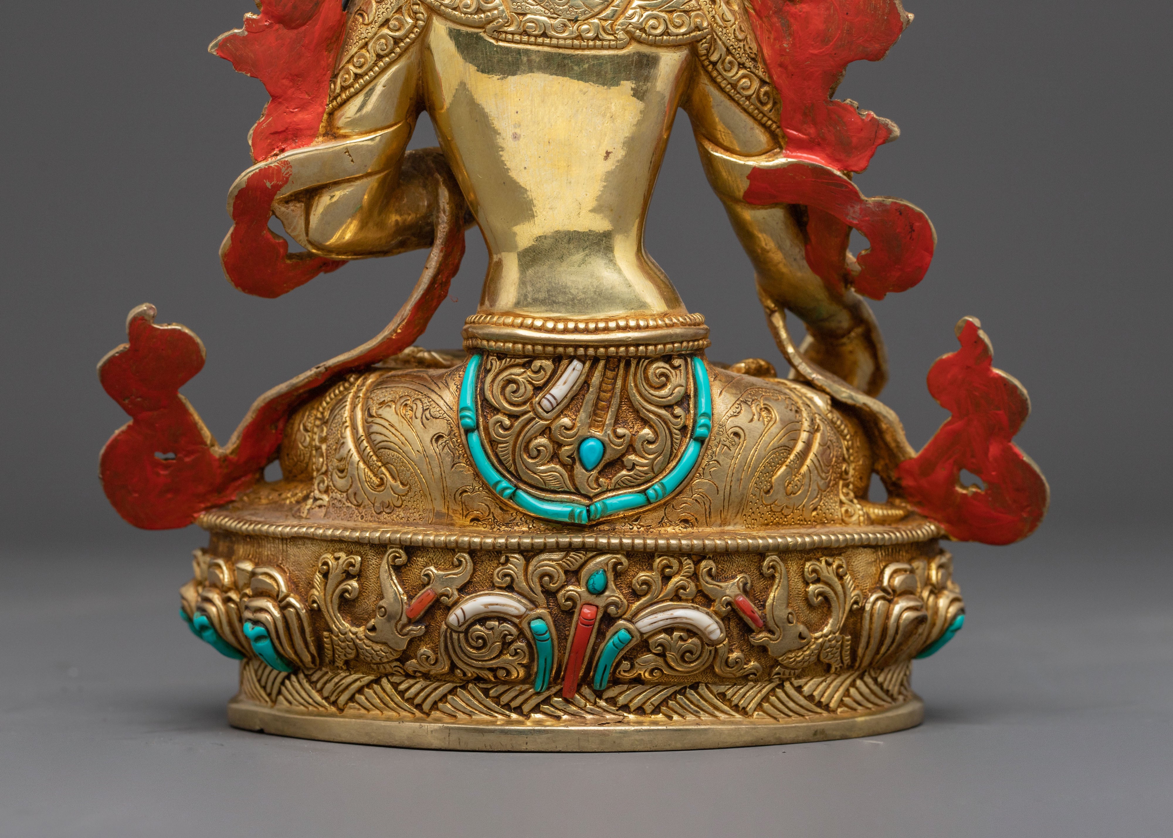Divine Statue of White Tara – Handcrafted & Gilded