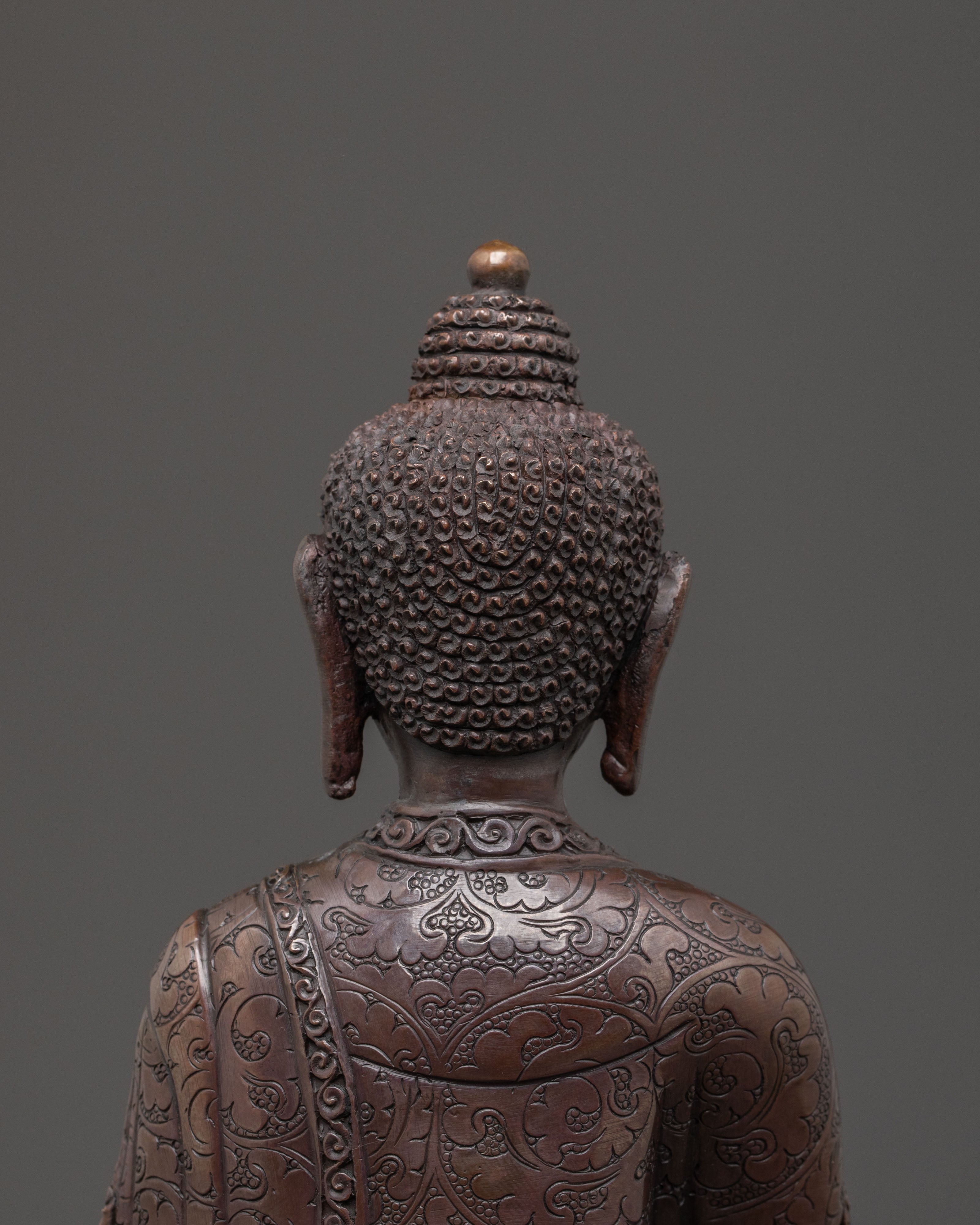 Amitabha Buddha Statue | Oxidized Copper Serenity