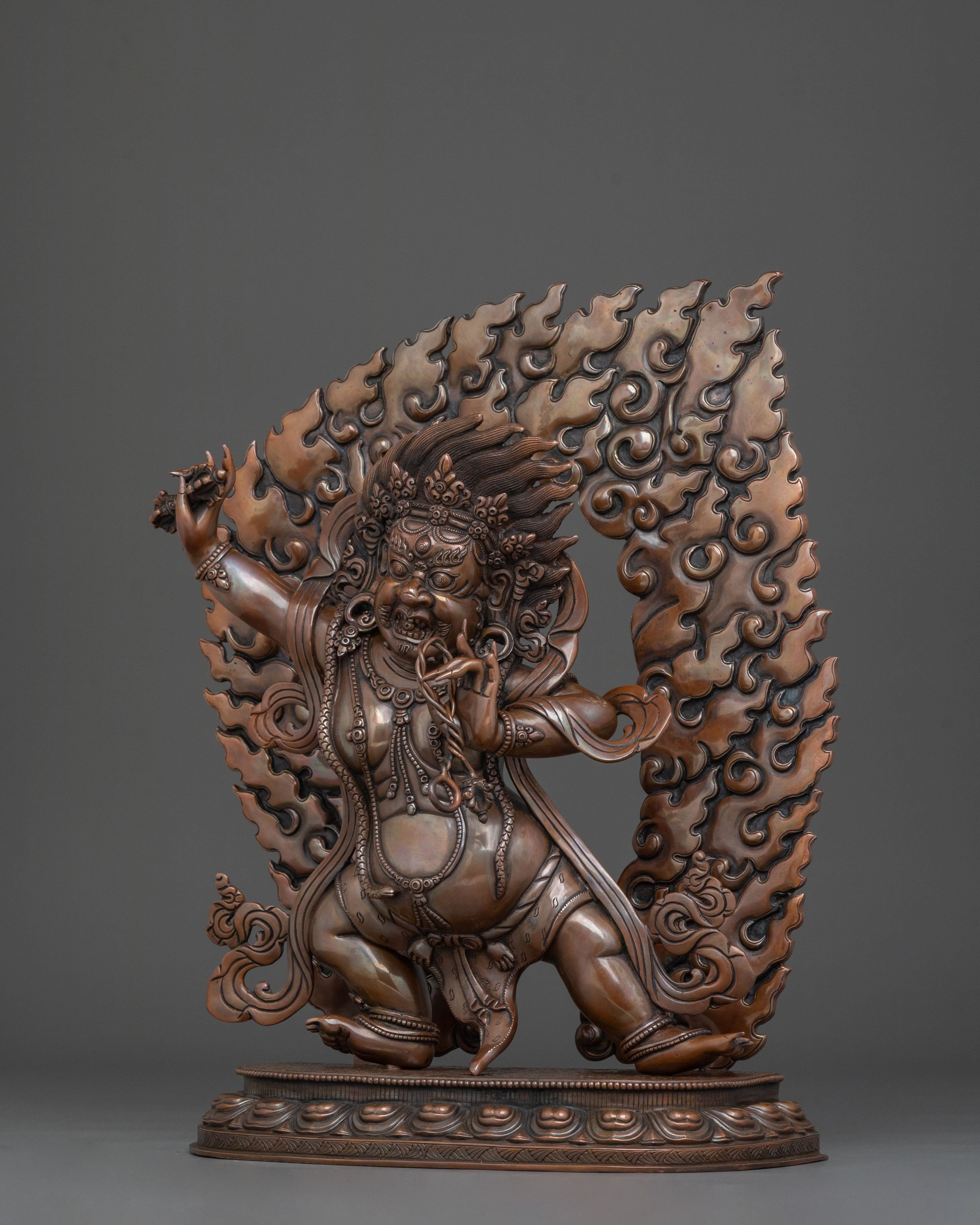 Vajrapani Statue | Oxidized Copper Body