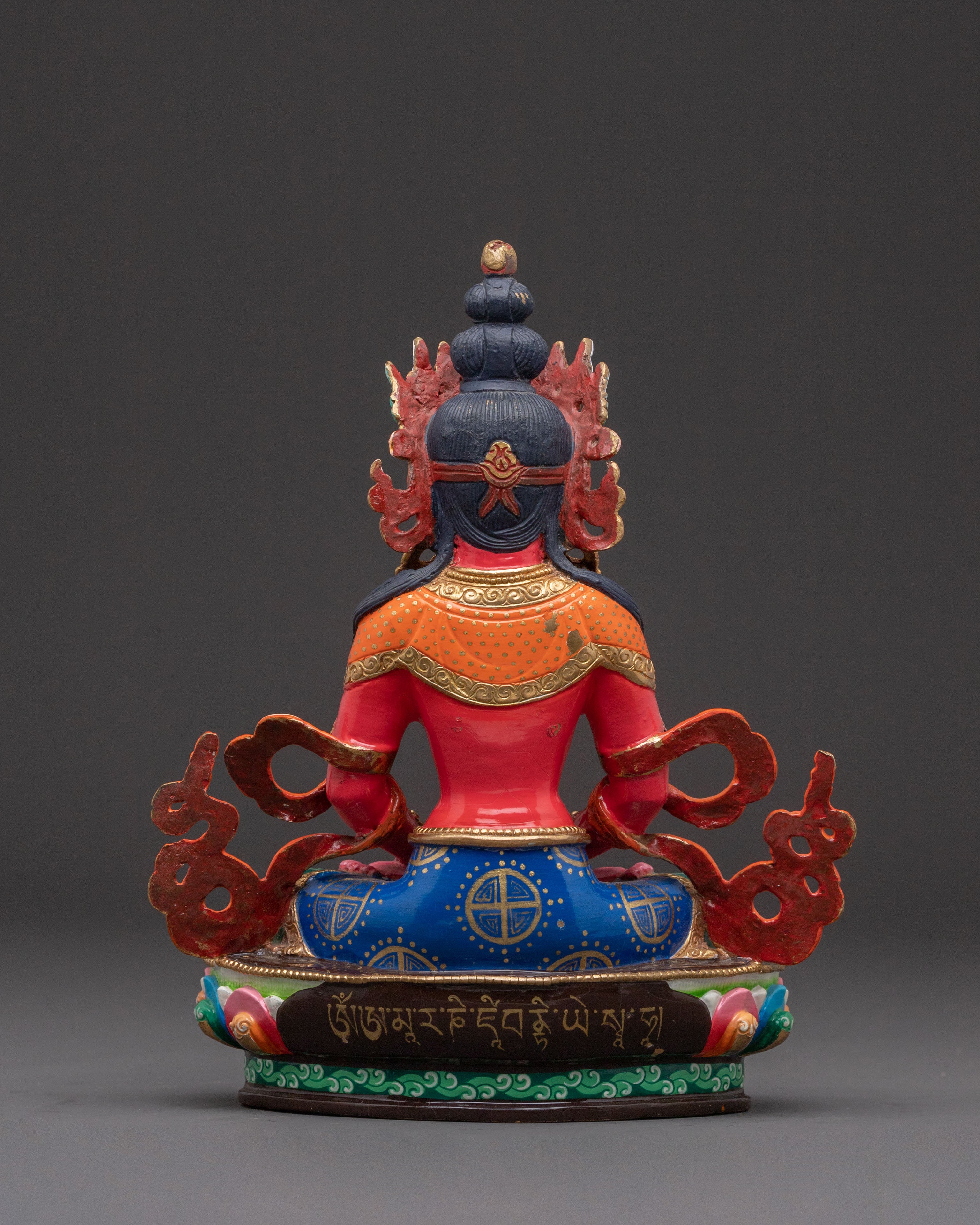 Amitayus Statue Eternal Life: Hand-Gilded Serenity