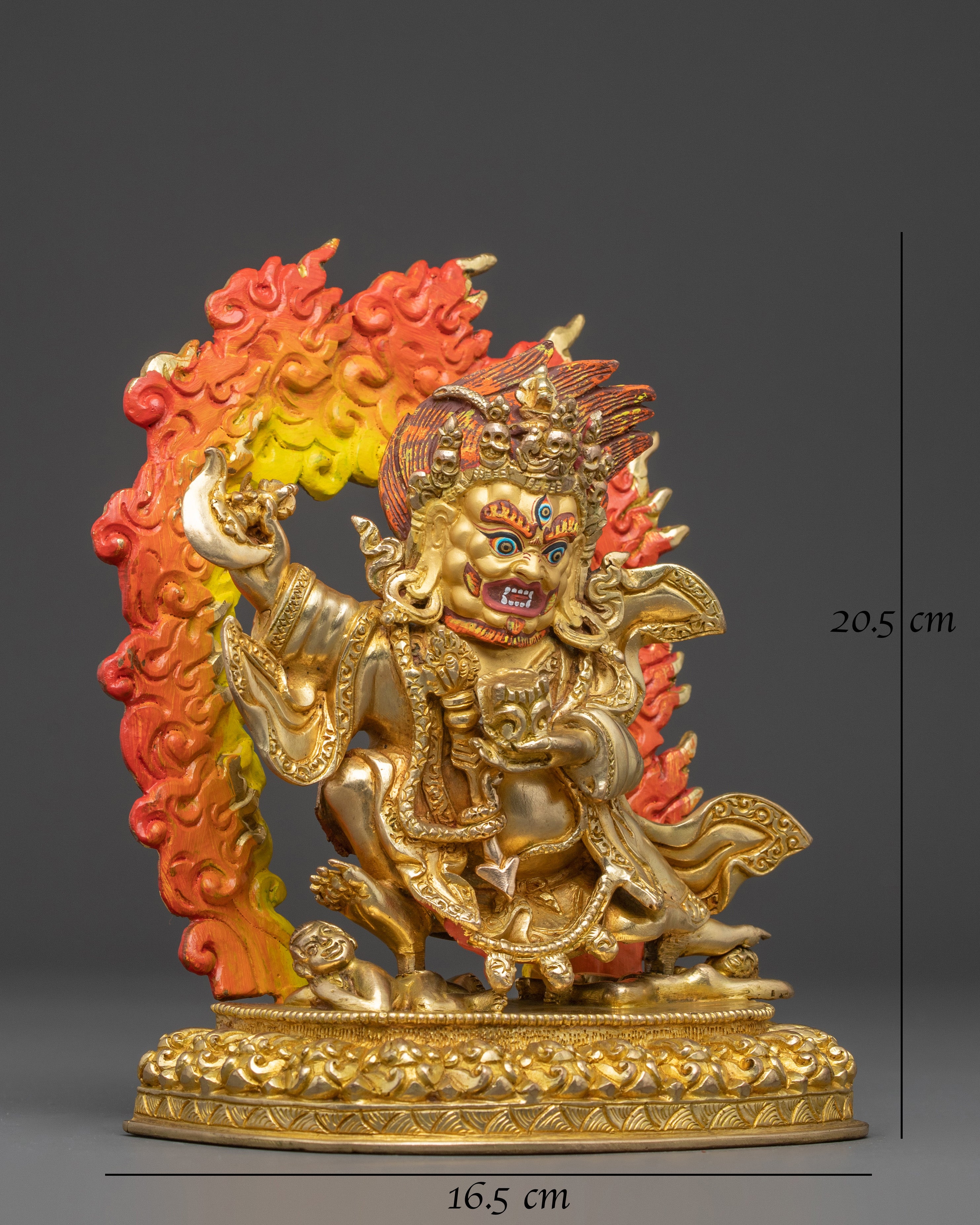 Mahakala Bernagchen Statue: The Black Cloaked Mahakala