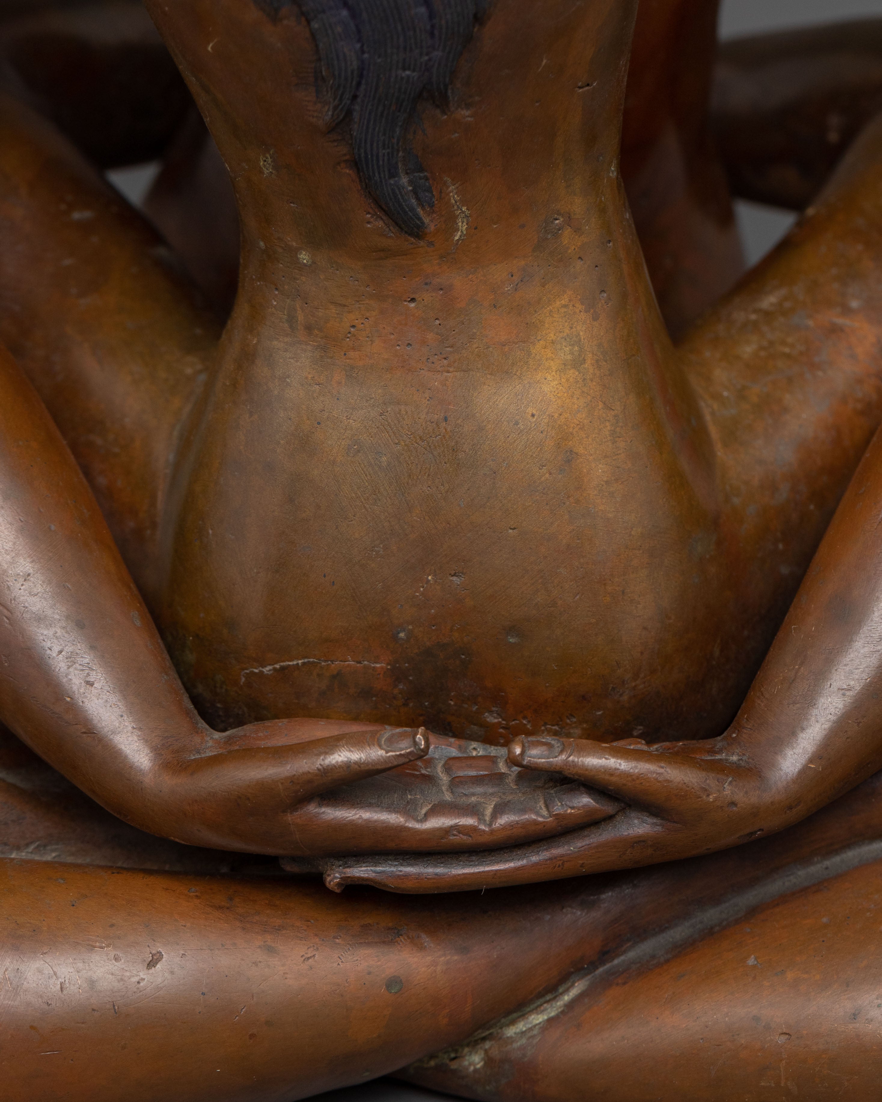 Samantabhadra Oxidized Sculpture with Consort | Altar Decor