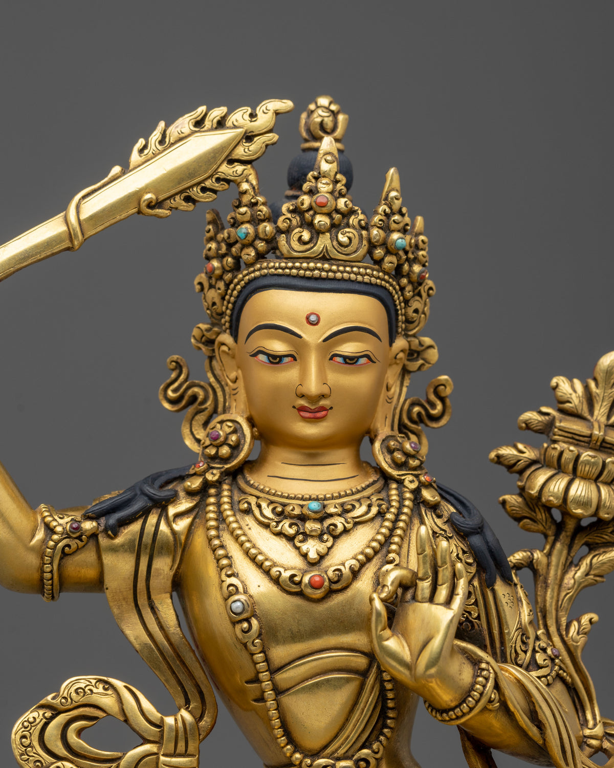 Manjushri Spiritual Sculpture | Copper Figurine