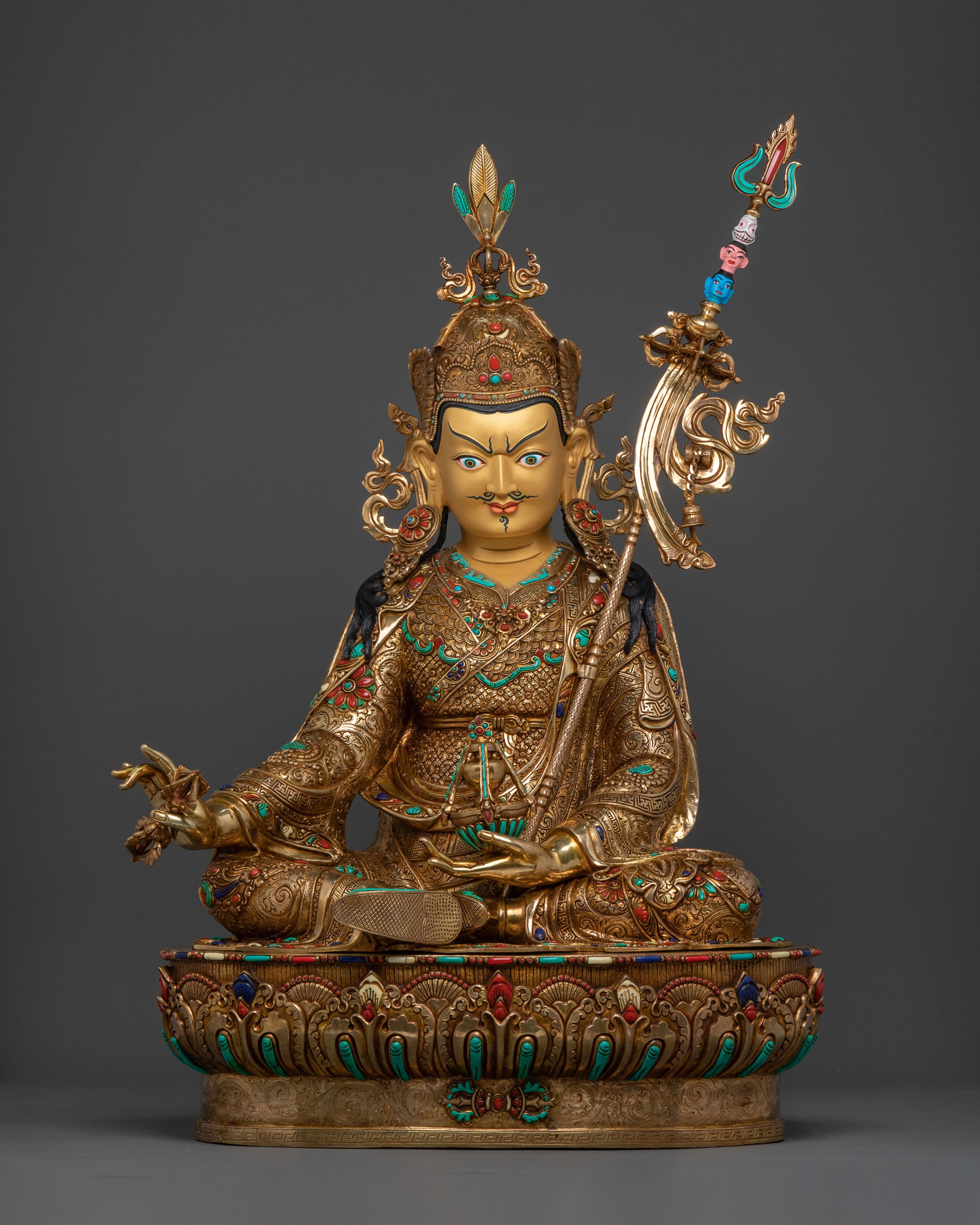 Guru Rinpoche Statue With Consort | Sacred Set