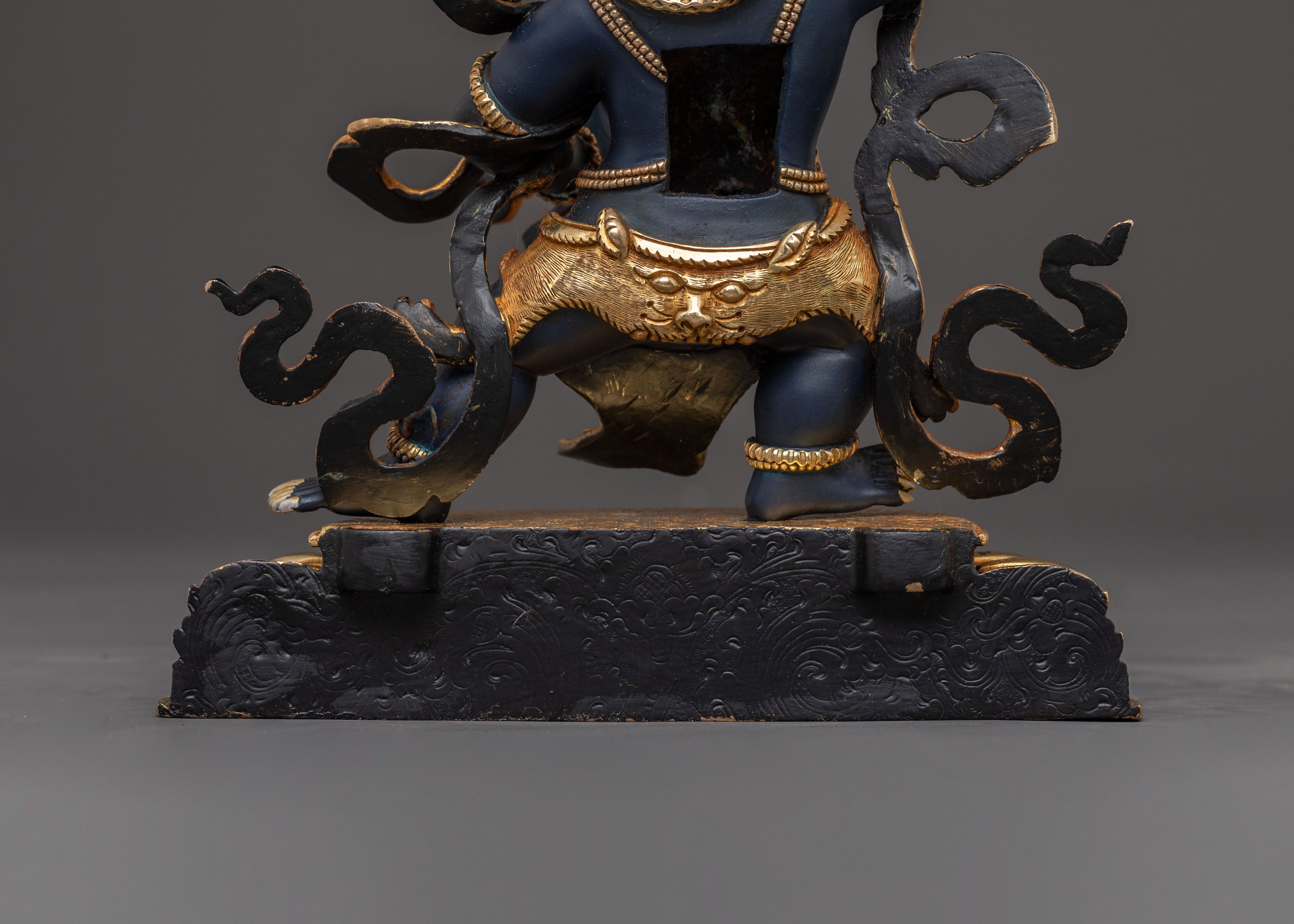 Handcrafted Divine Statue of Vajrapani: Exquisite Copper Protector