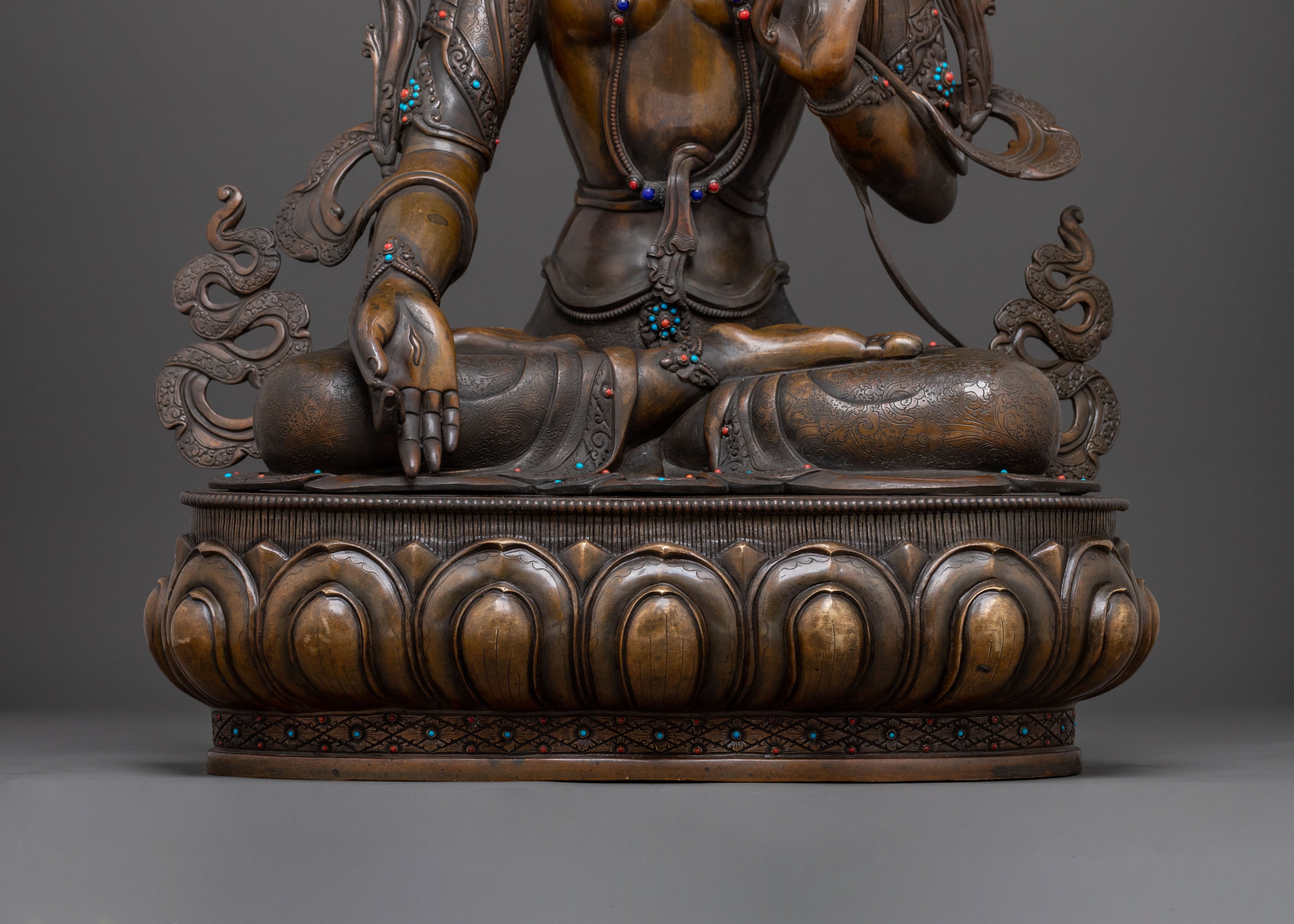 Compassion Goddess White Tara Statue | Sacred Icon